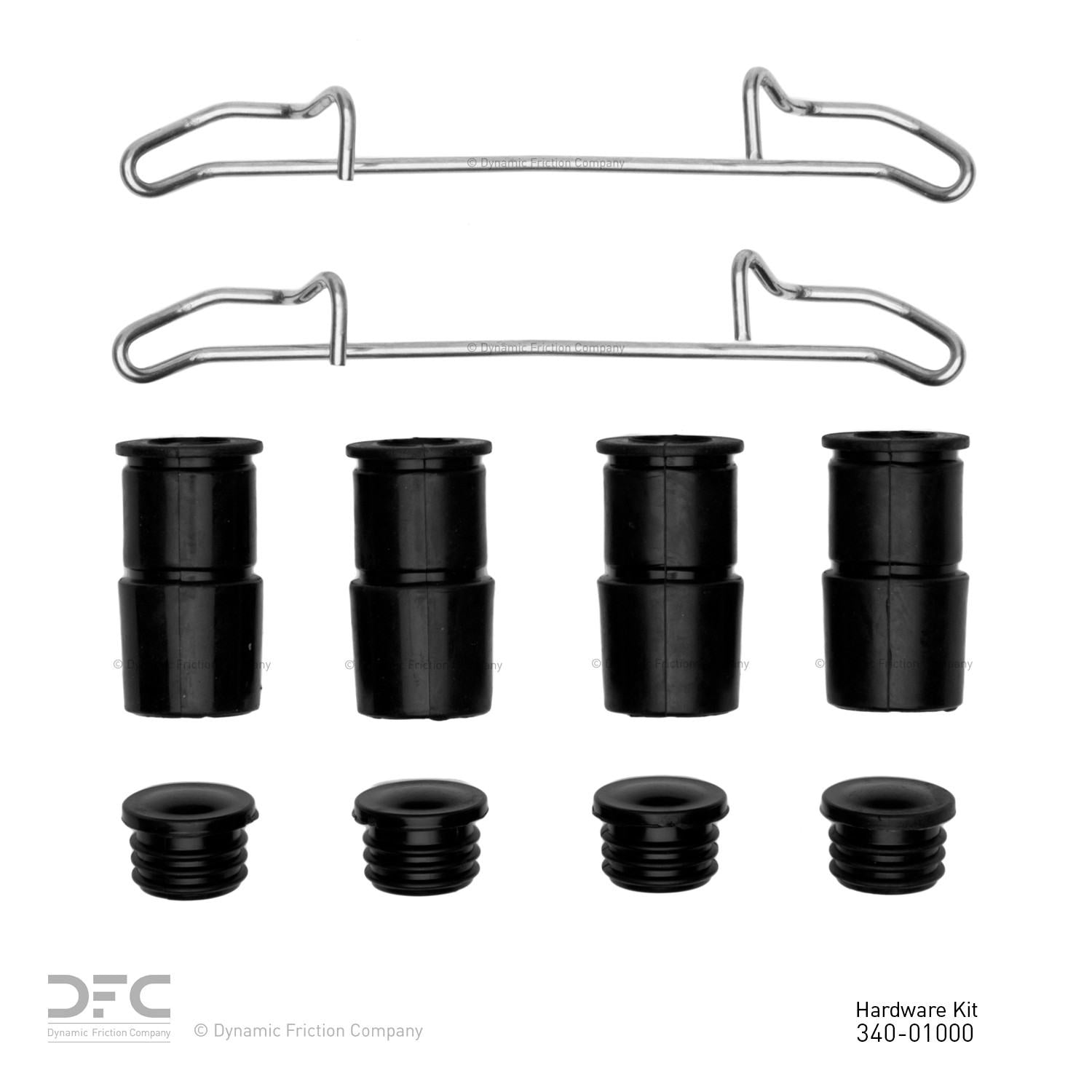 Dynamic Friction Company Disc Brake Hardware Kit  top view frsport 340-01000