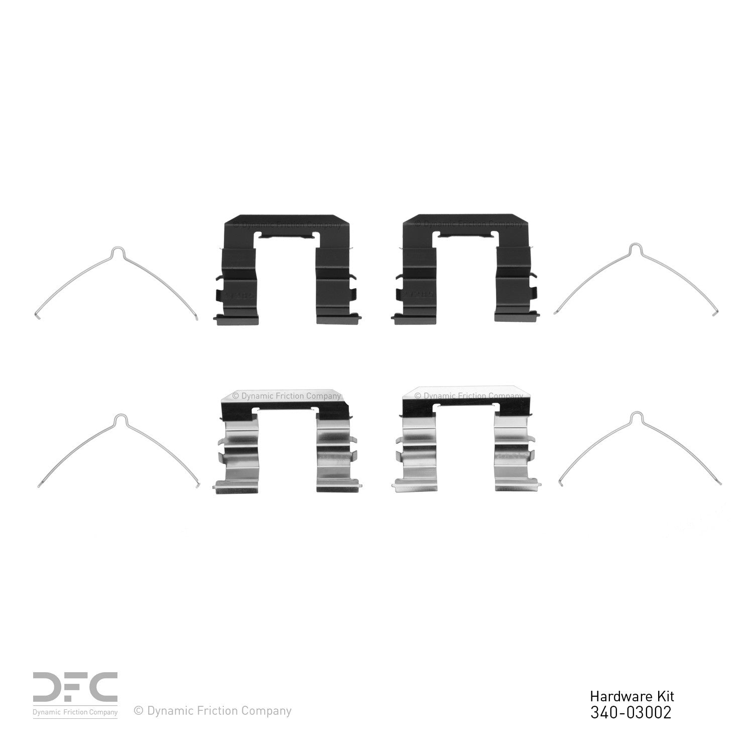 Dynamic Friction Company Disc Brake Hardware Kit  top view frsport 340-03002