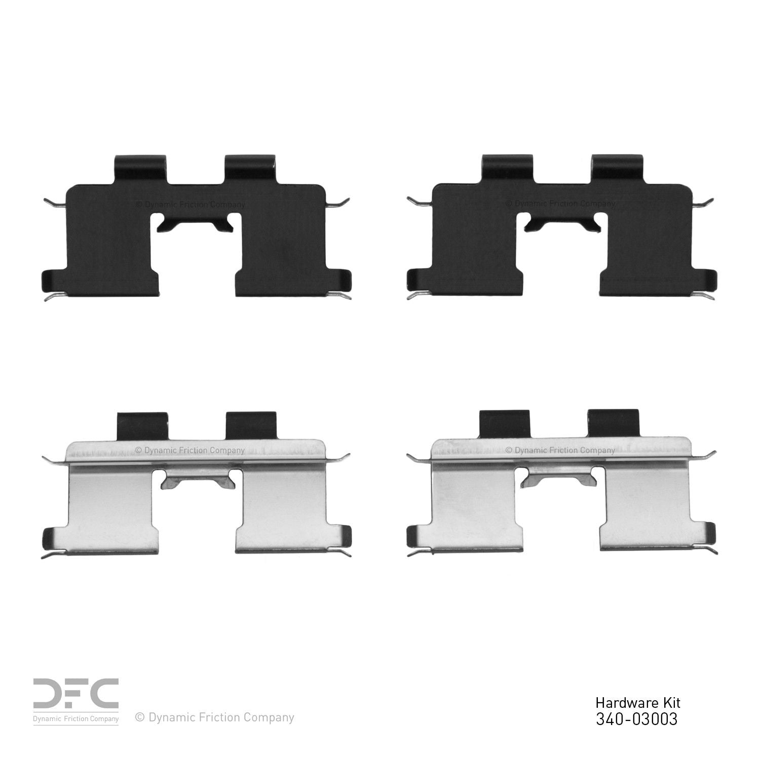 Dynamic Friction Company Disc Brake Hardware Kit  top view frsport 340-03003