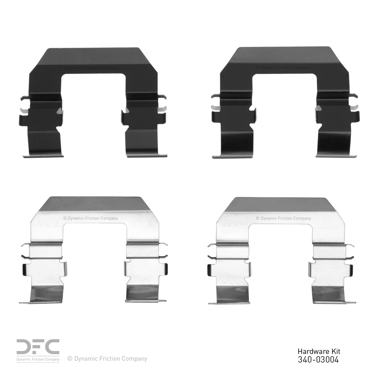 Dynamic Friction Company Disc Brake Hardware Kit  top view frsport 340-03004