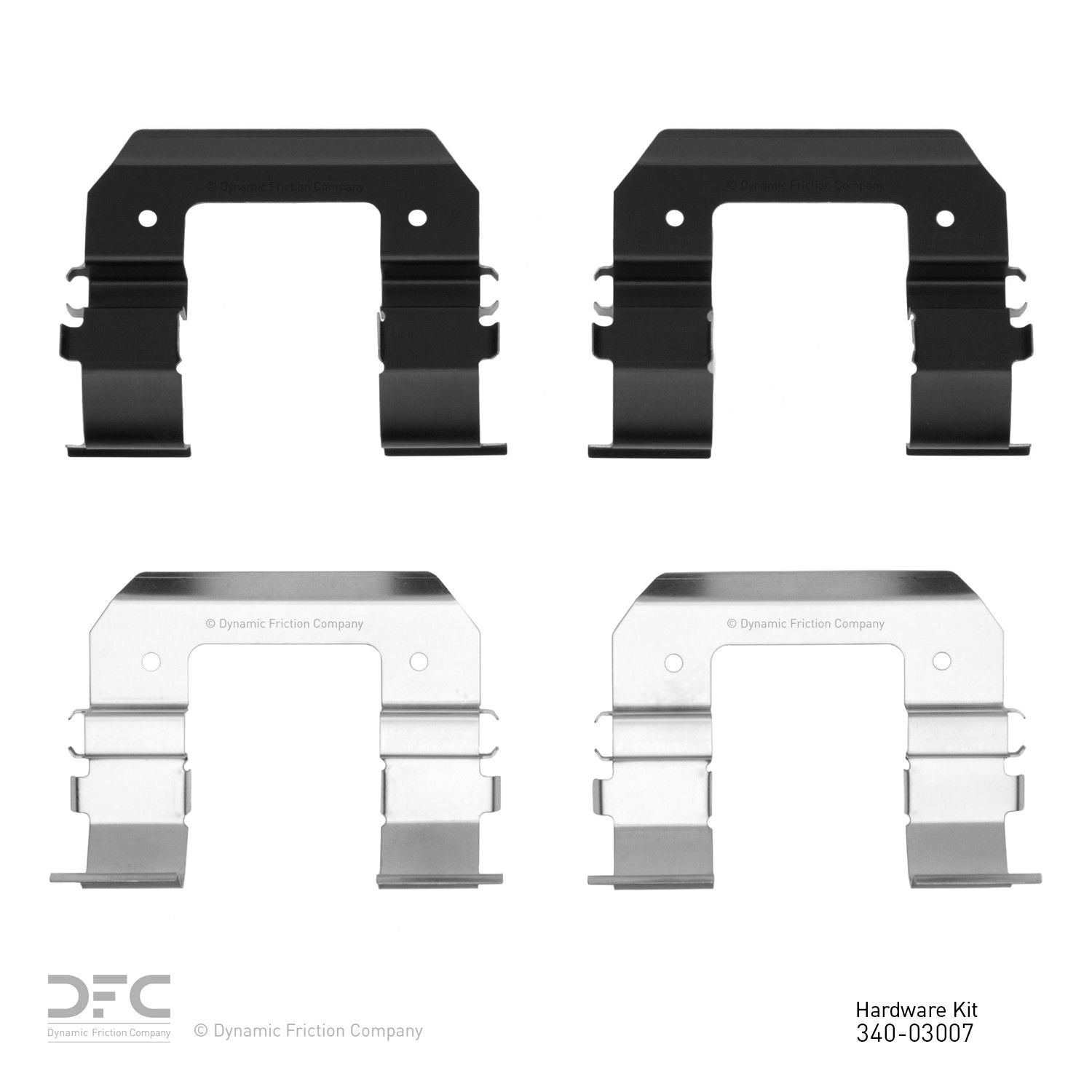 Dynamic Friction Company Disc Brake Hardware Kit  top view frsport 340-03007