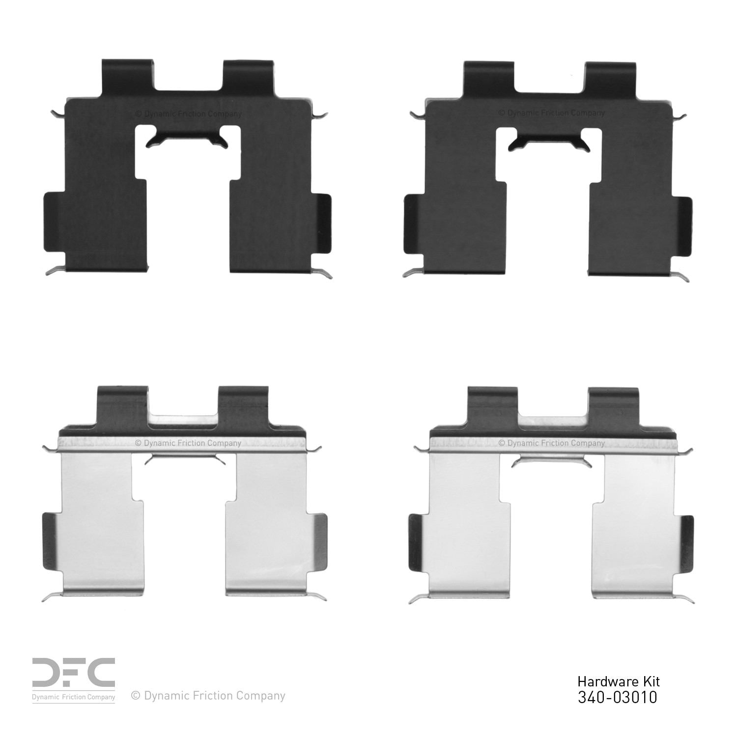 Dynamic Friction Company Disc Brake Hardware Kit  top view frsport 340-03010