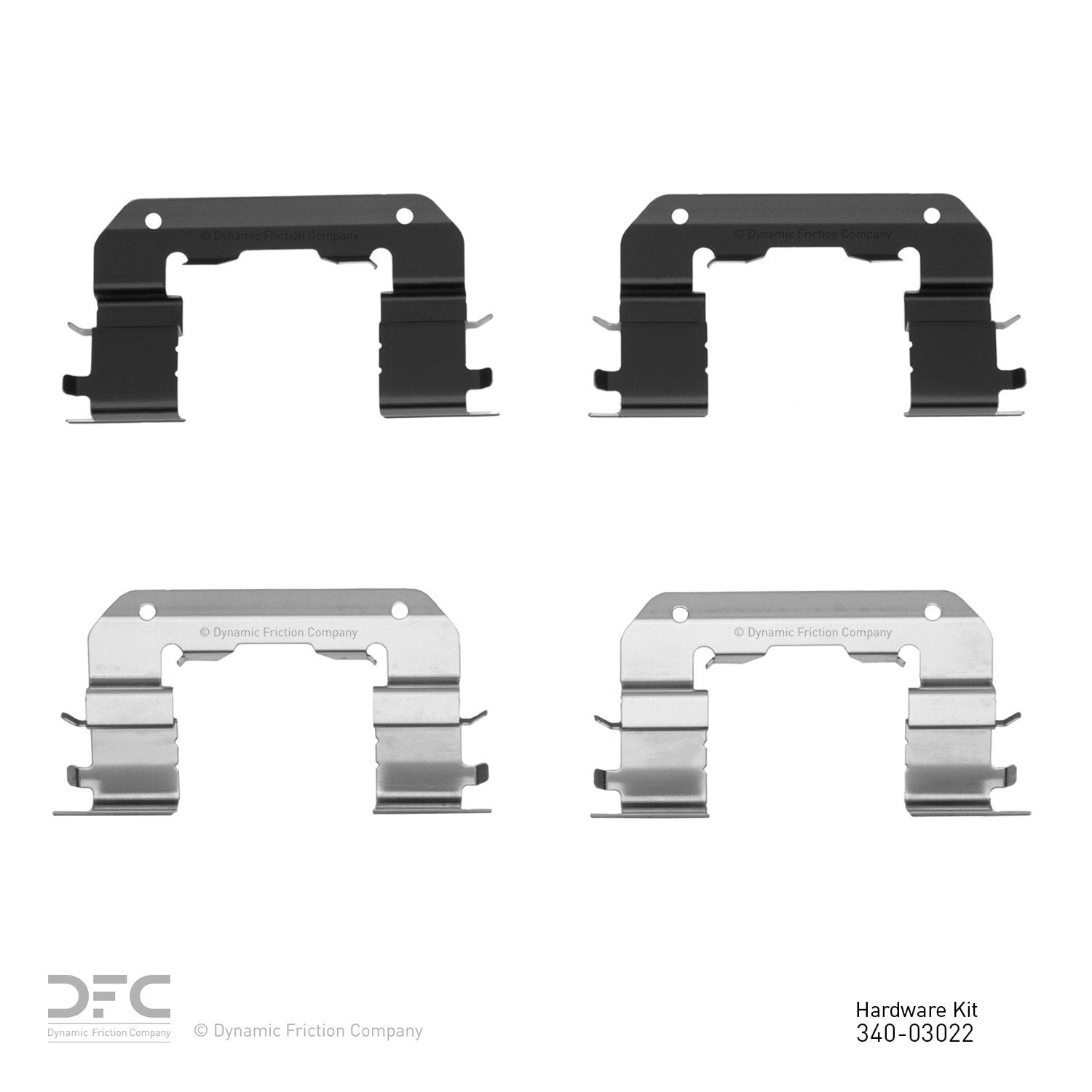 Dynamic Friction Company Disc Brake Hardware Kit  top view frsport 340-03022