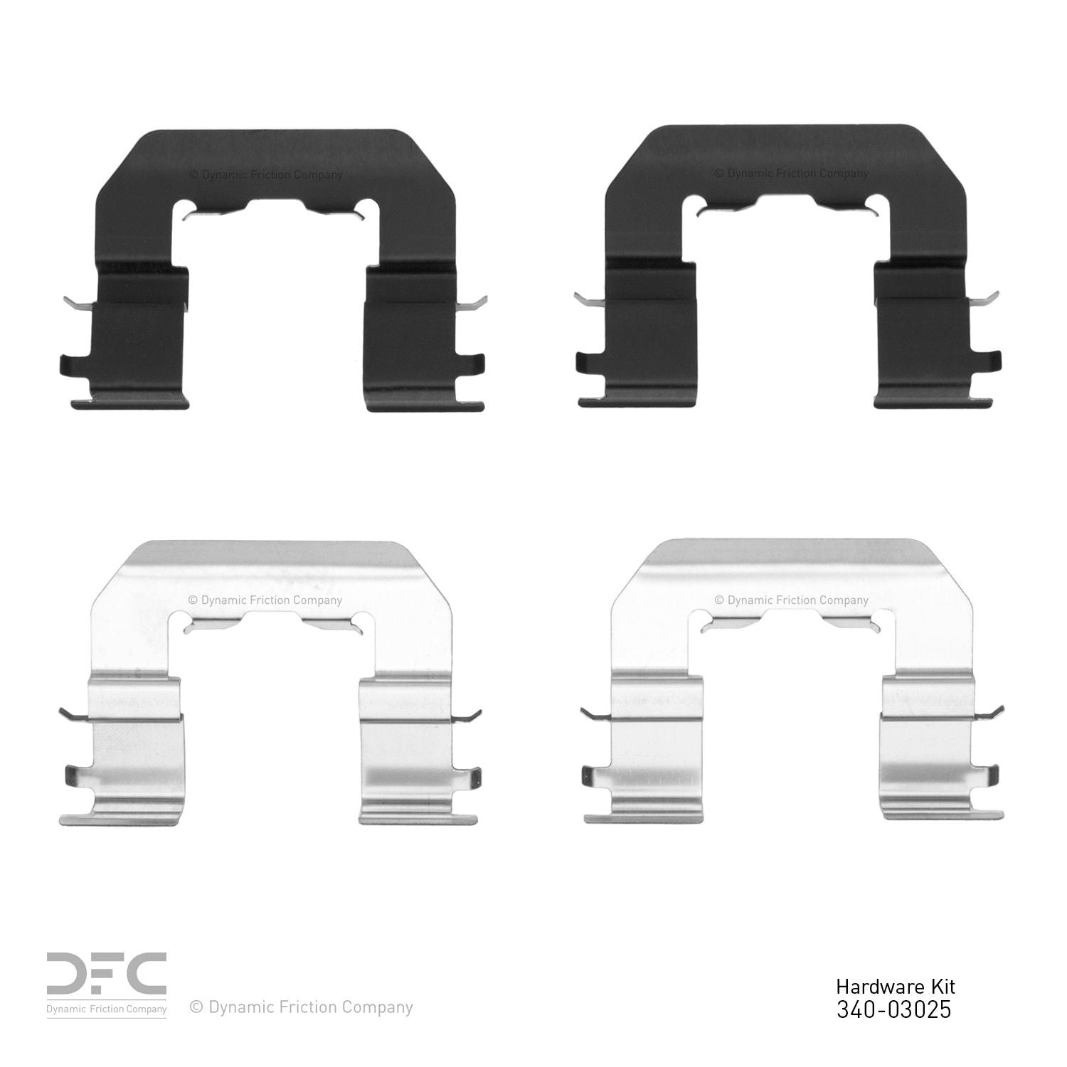 Dynamic Friction Company Disc Brake Hardware Kit  top view frsport 340-03025