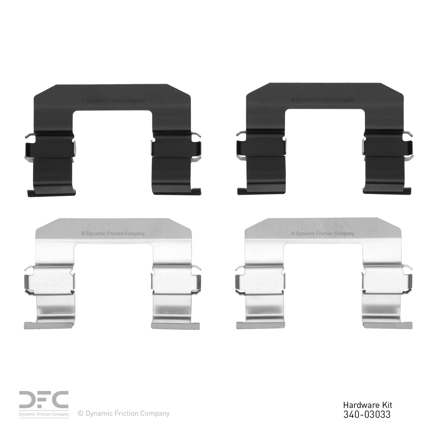 Dynamic Friction Company Disc Brake Hardware Kit  top view frsport 340-03033