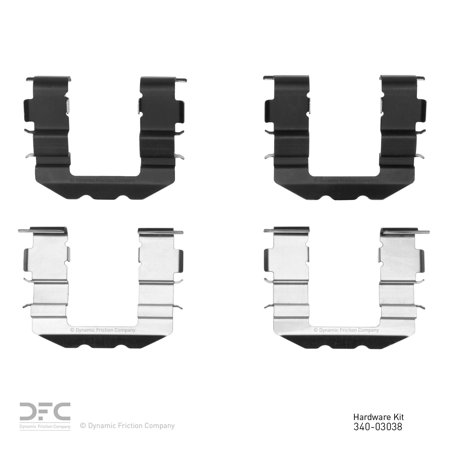 Dynamic Friction Company Disc Brake Hardware Kit  top view frsport 340-03038