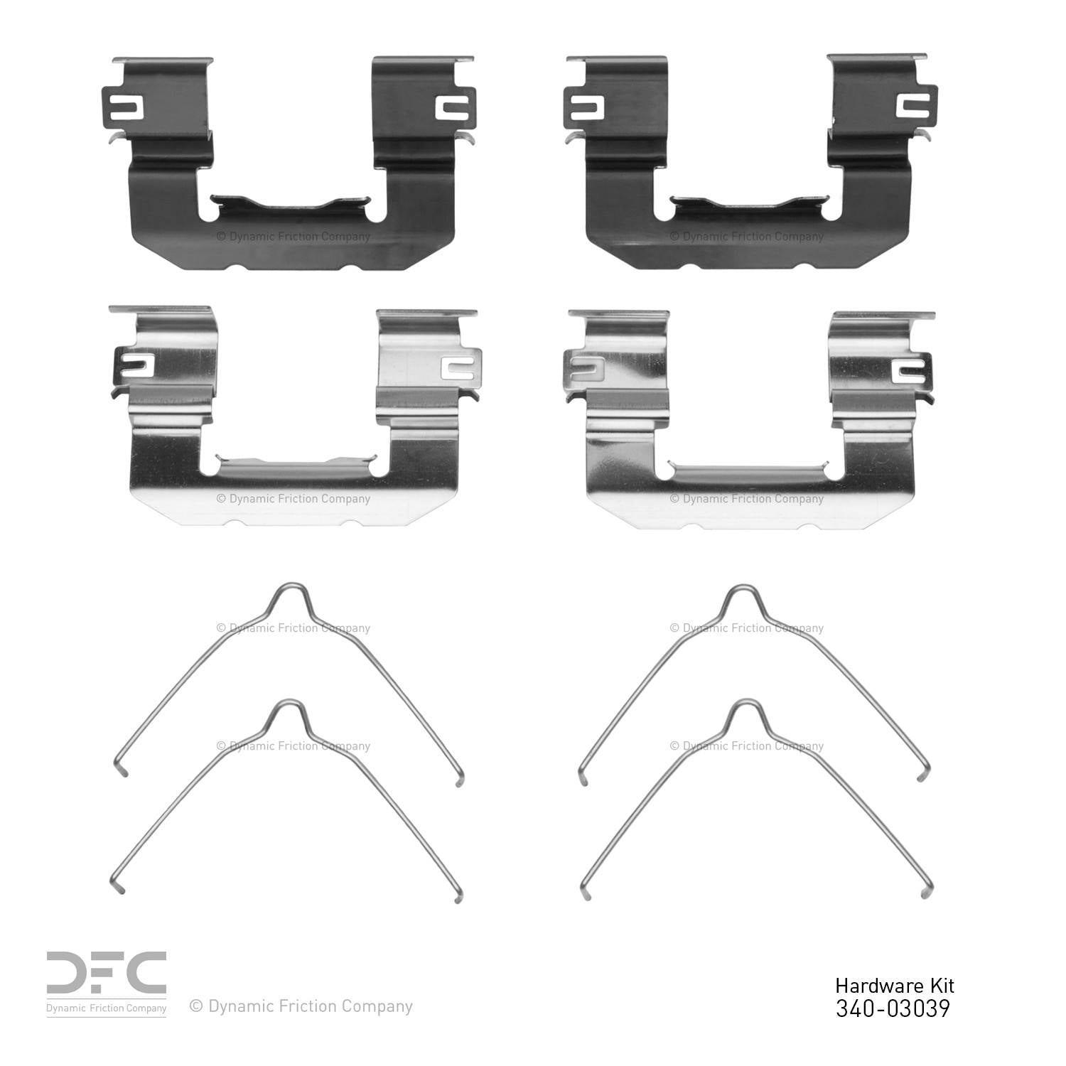 Dynamic Friction Company Disc Brake Hardware Kit  top view frsport 340-03039