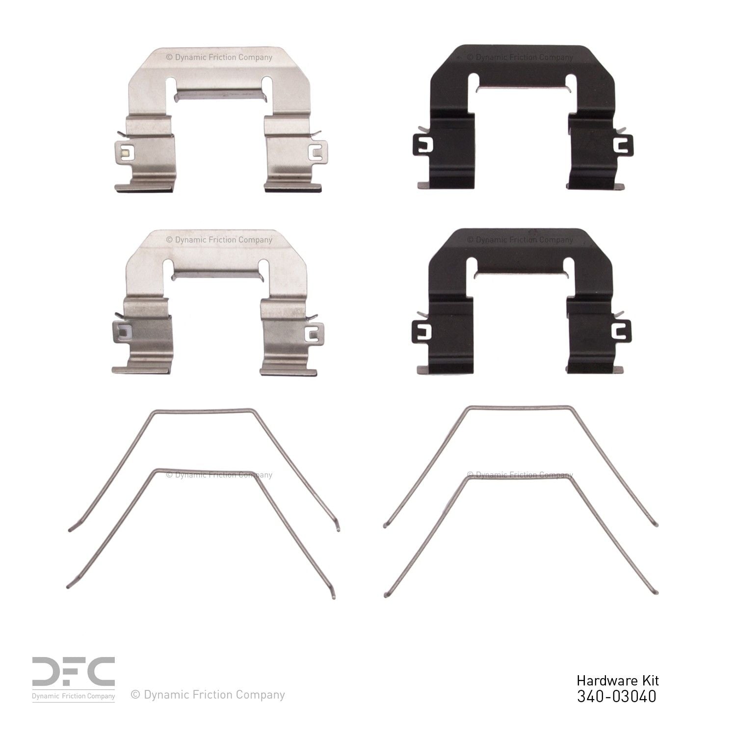 Dynamic Friction Company Disc Brake Hardware Kit  top view frsport 340-03040