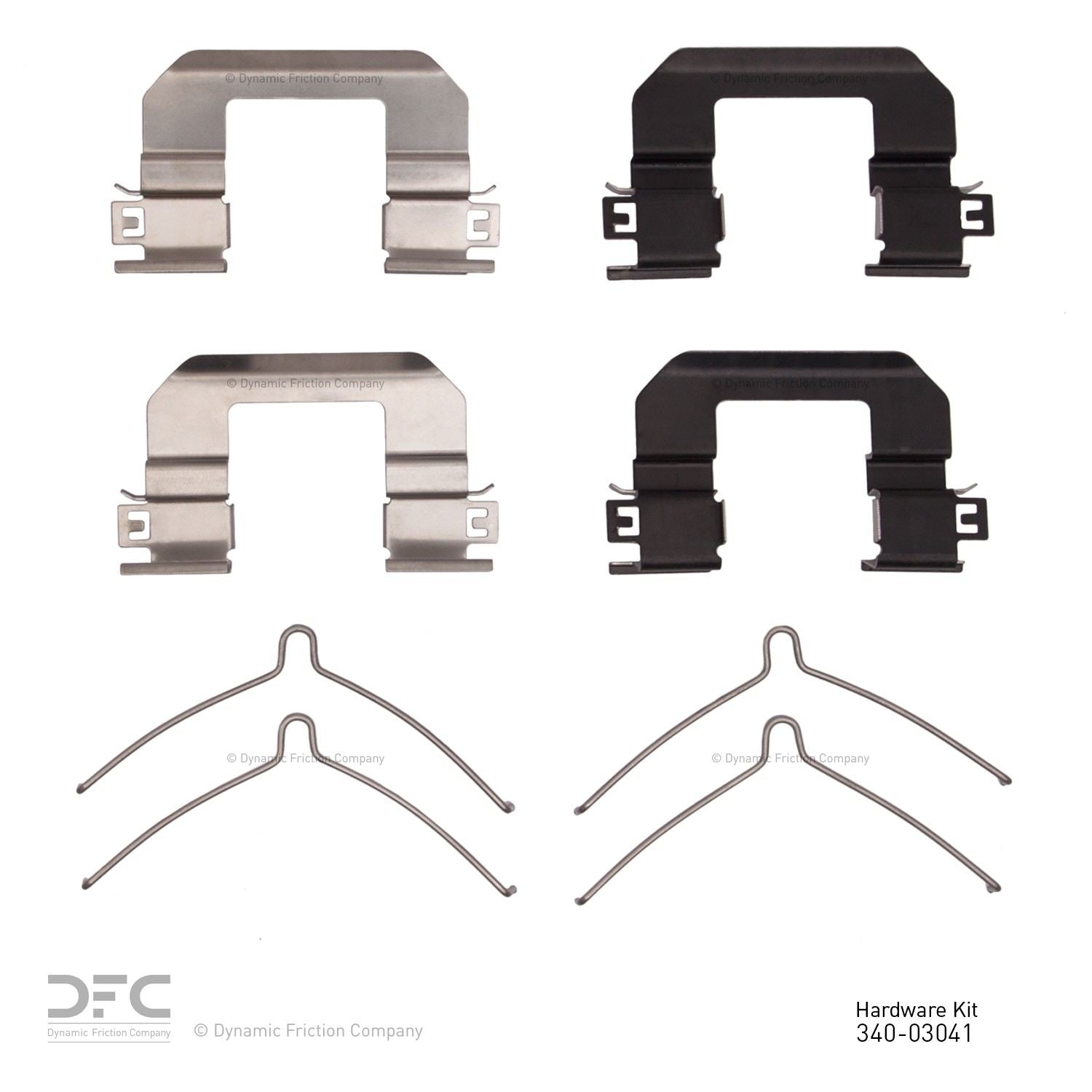 Dynamic Friction Company Disc Brake Hardware Kit  top view frsport 340-03041