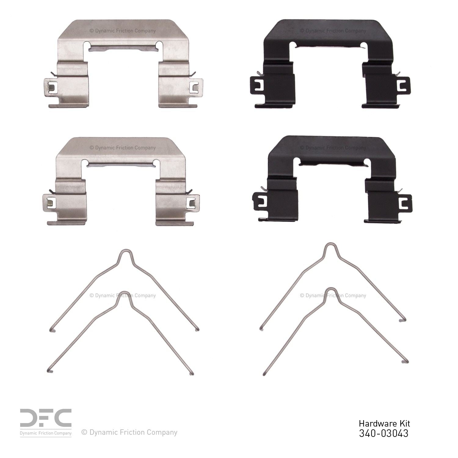 Dynamic Friction Company Disc Brake Hardware Kit  top view frsport 340-03043