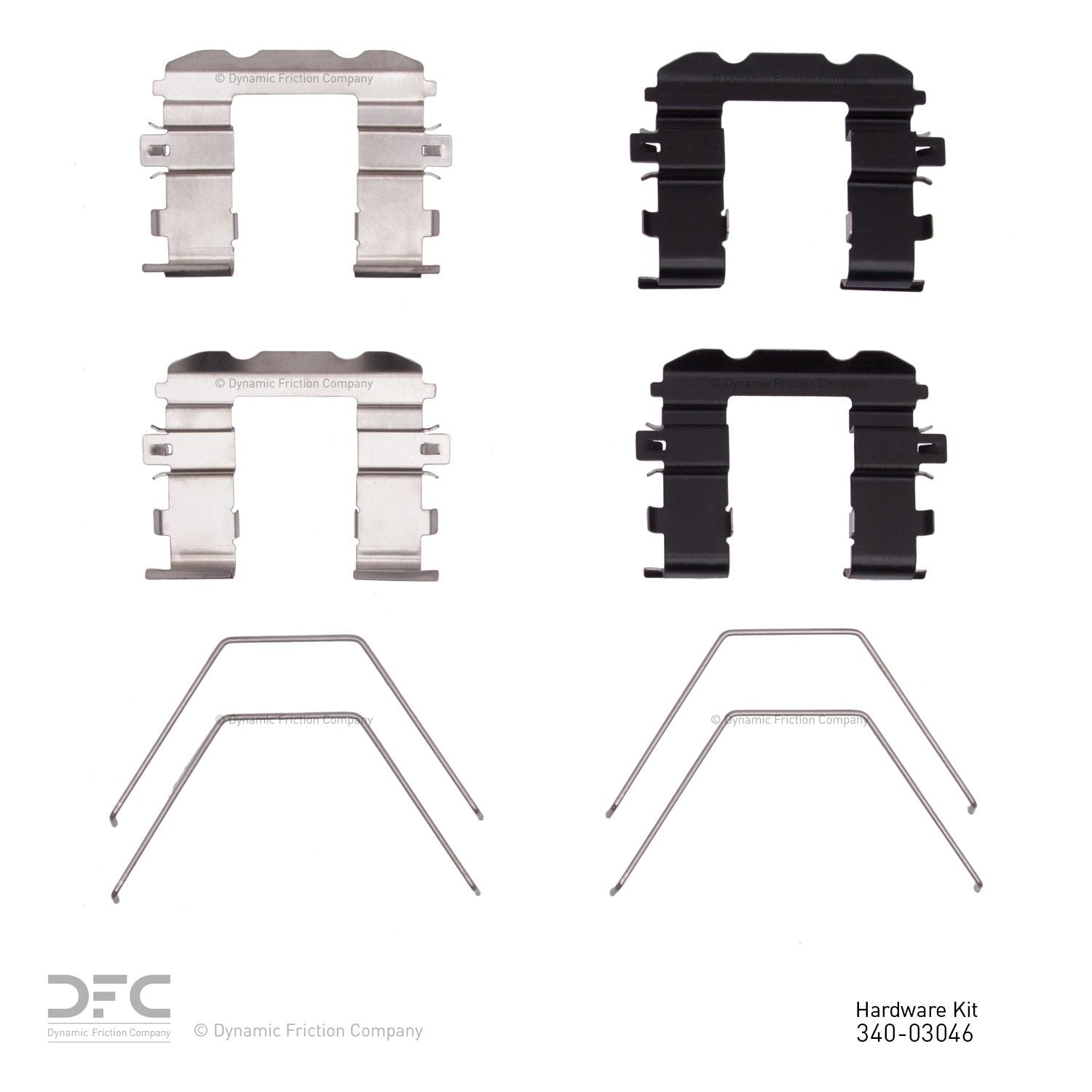 Dynamic Friction Company Disc Brake Hardware Kit  top view frsport 340-03046