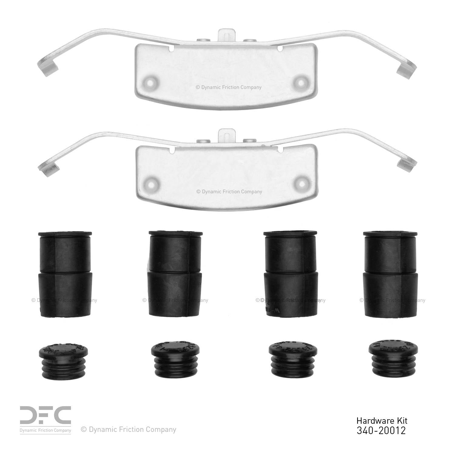 Dynamic Friction Company Disc Brake Hardware Kit  top view frsport 340-20012