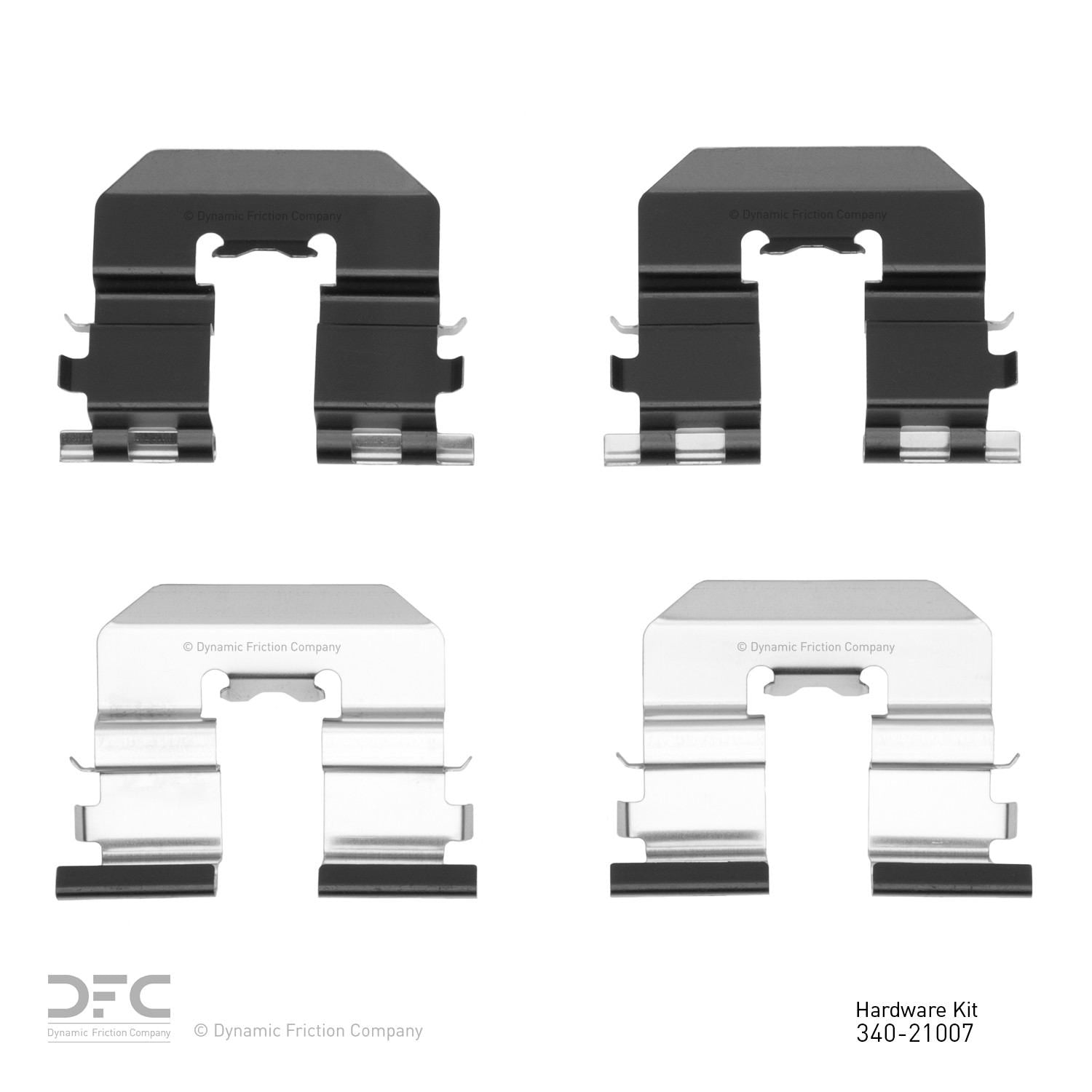 Dynamic Friction Company Disc Brake Hardware Kit  top view frsport 340-21007