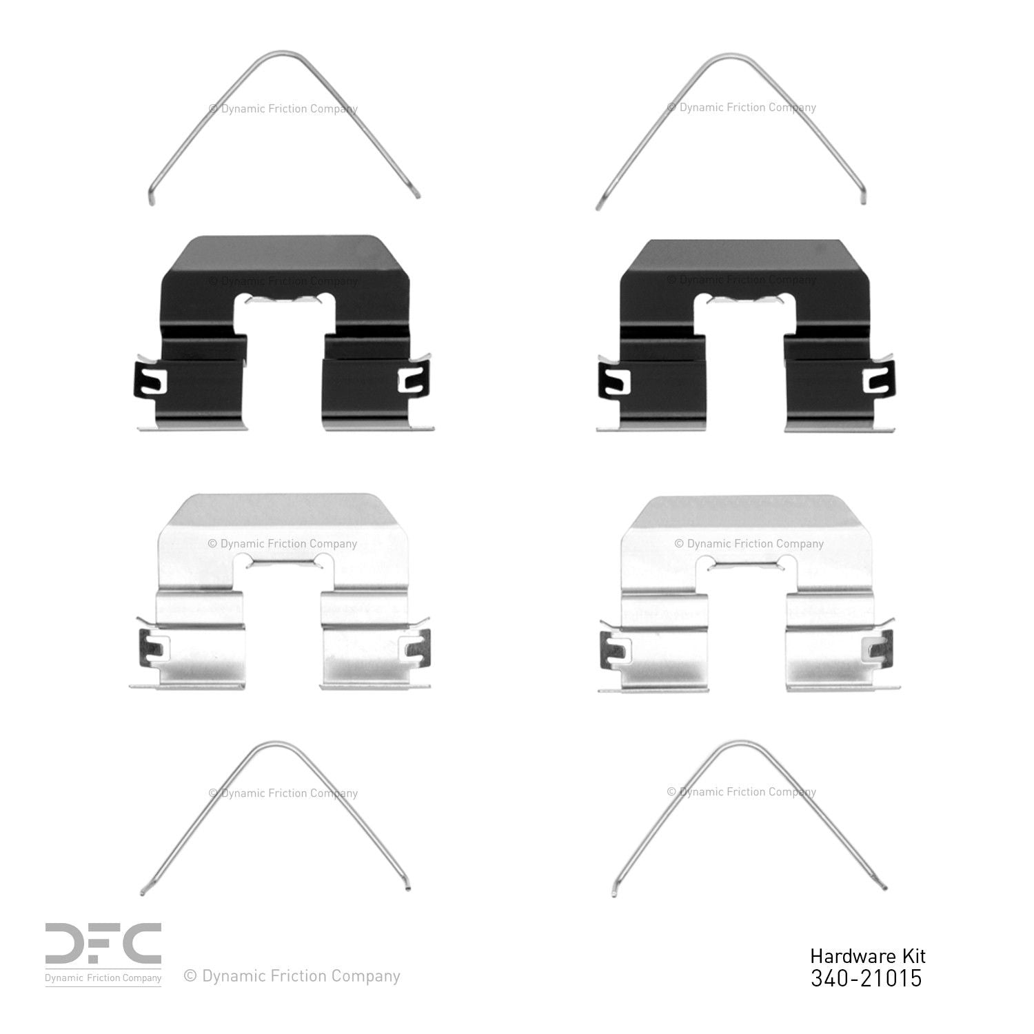 Dynamic Friction Company Disc Brake Hardware Kit  top view frsport 340-21015