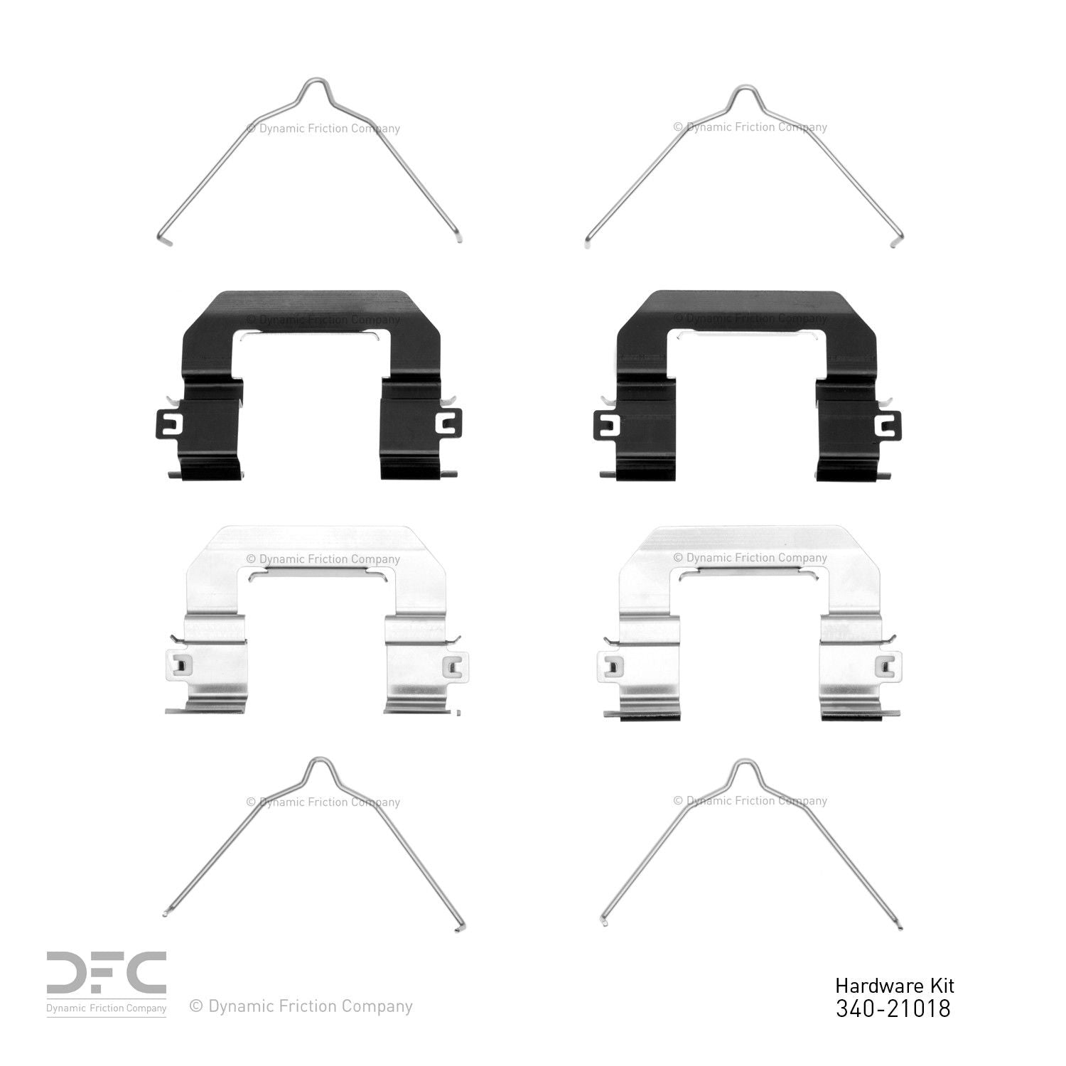 Dynamic Friction Company Disc Brake Hardware Kit  top view frsport 340-21018