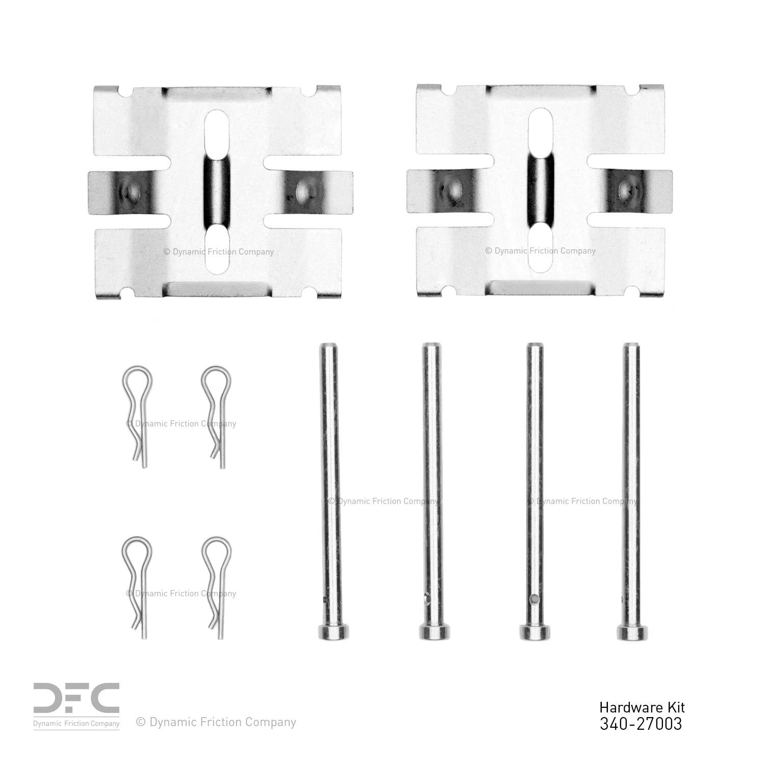 Dynamic Friction Company Disc Brake Hardware Kit  top view frsport 340-27003