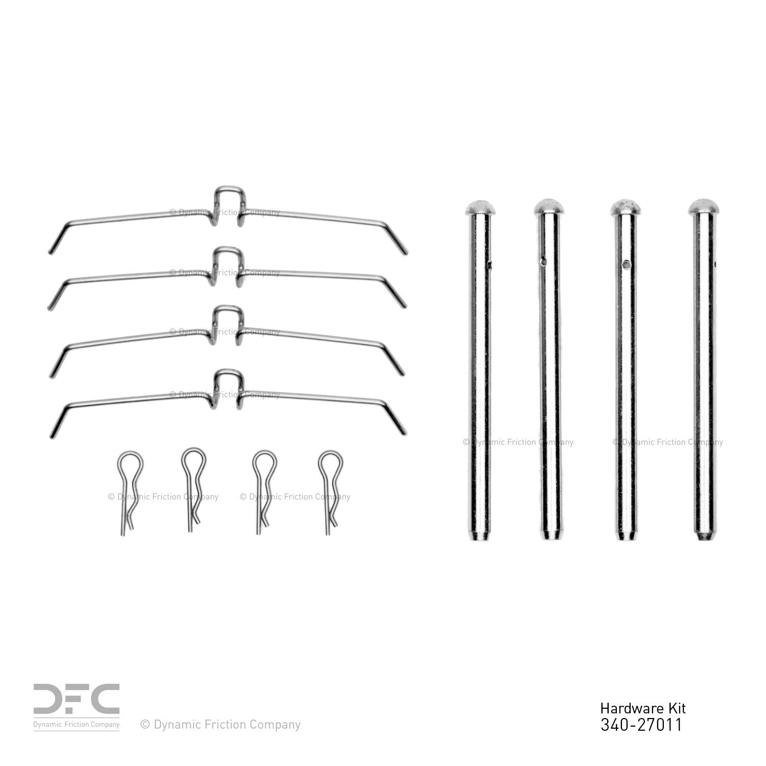 Dynamic Friction Company Disc Brake Hardware Kit  top view frsport 340-27011