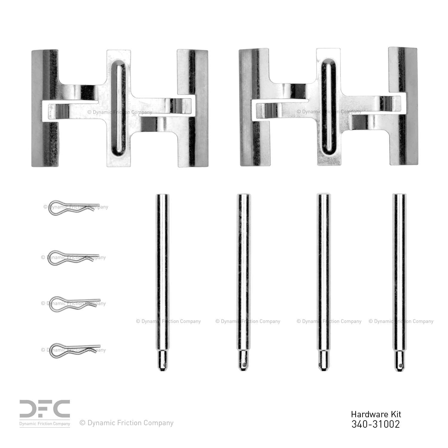 Dynamic Friction Company Disc Brake Hardware Kit  top view frsport 340-31002