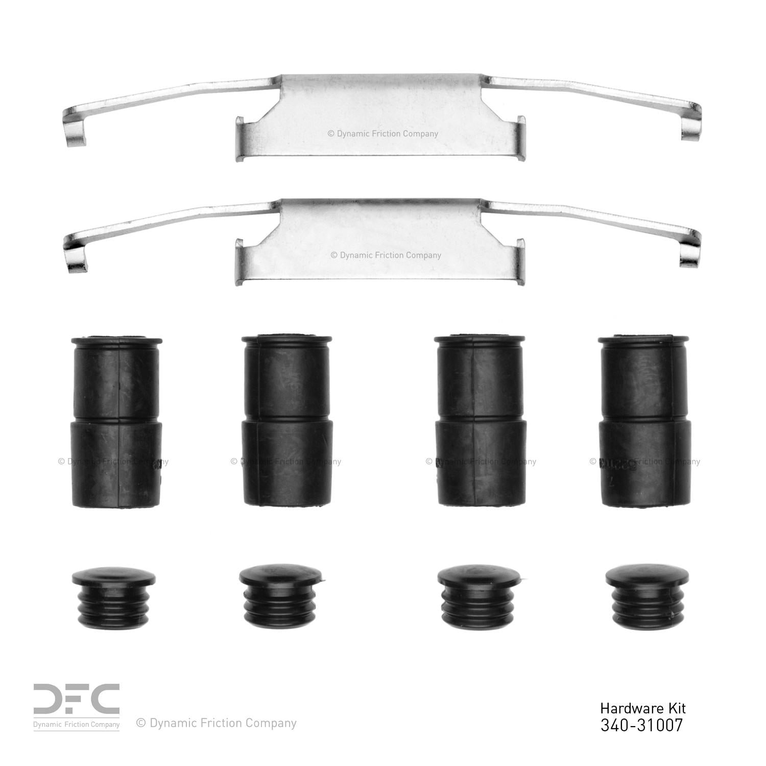 Dynamic Friction Company Disc Brake Hardware Kit  top view frsport 340-31007