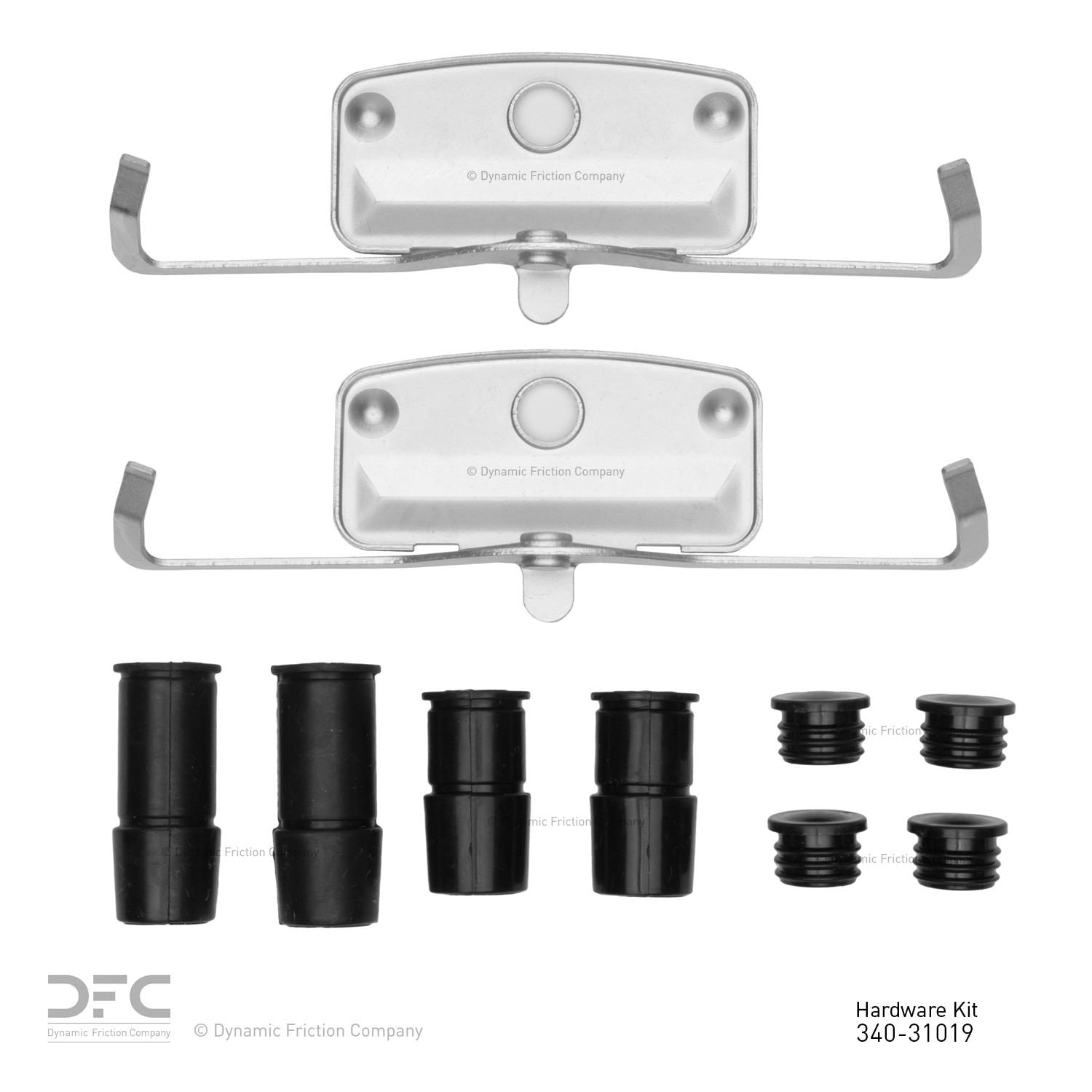 Dynamic Friction Company Disc Brake Hardware Kit  top view frsport 340-31019