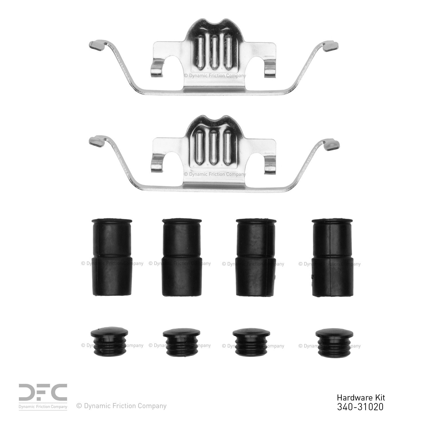 Dynamic Friction Company Disc Brake Hardware Kit  top view frsport 340-31020