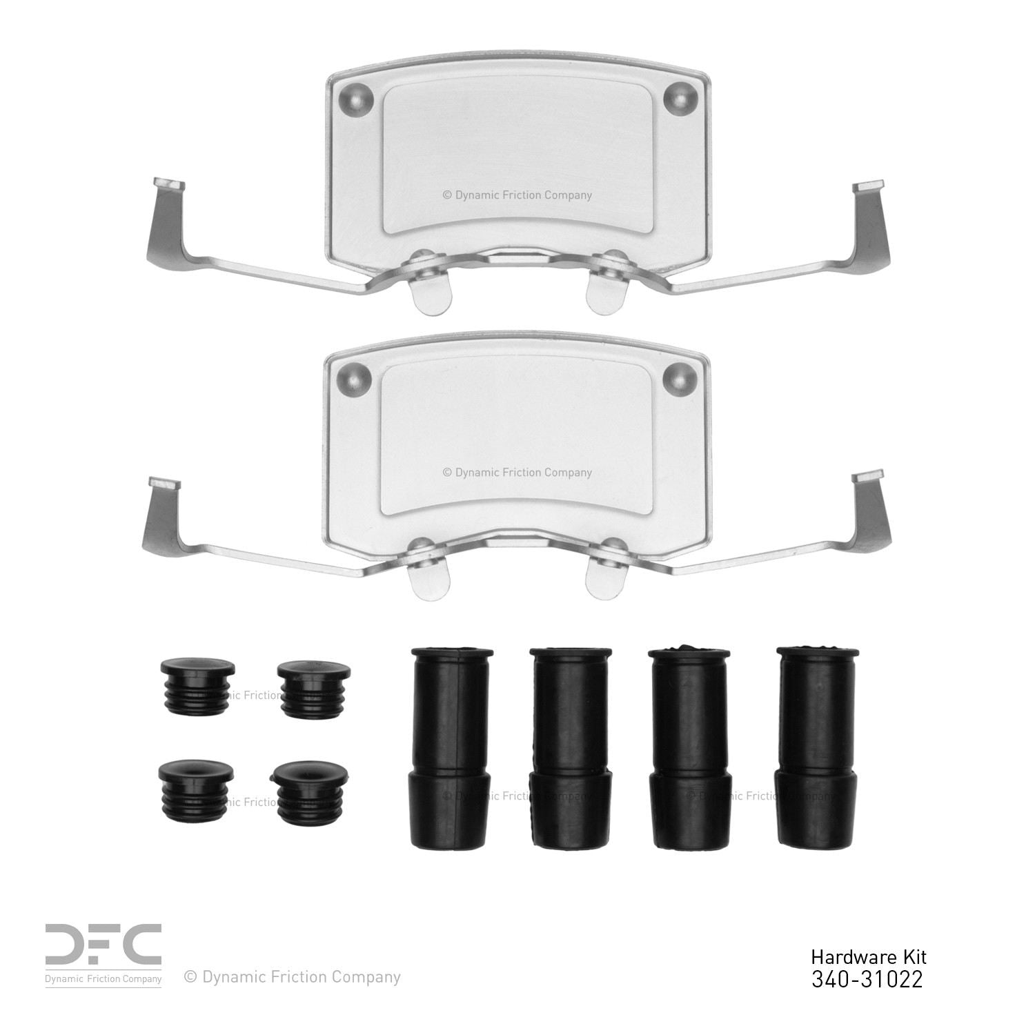 Dynamic Friction Company Disc Brake Hardware Kit  top view frsport 340-31022