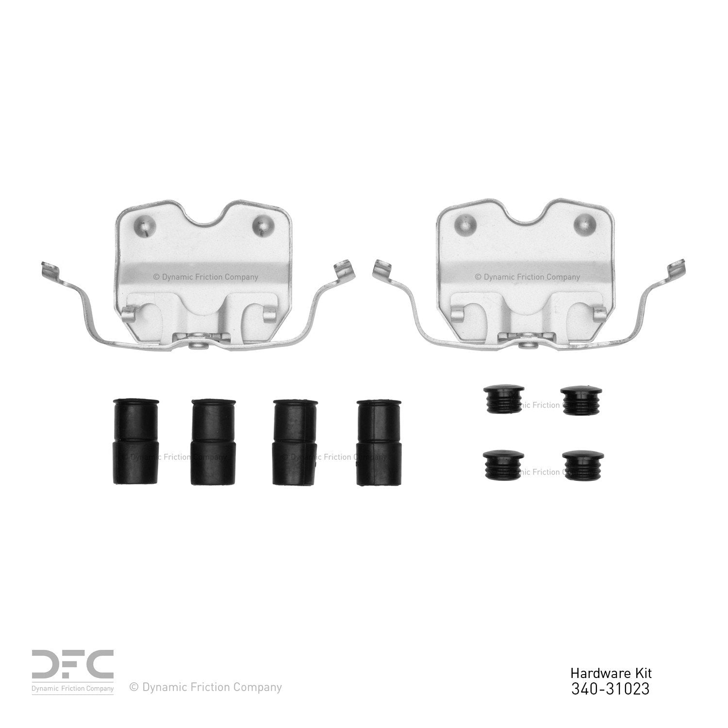 Dynamic Friction Company Disc Brake Hardware Kit  top view frsport 340-31023