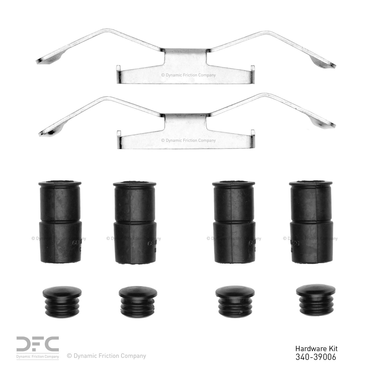 Dynamic Friction Company Disc Brake Hardware Kit  top view frsport 340-39006