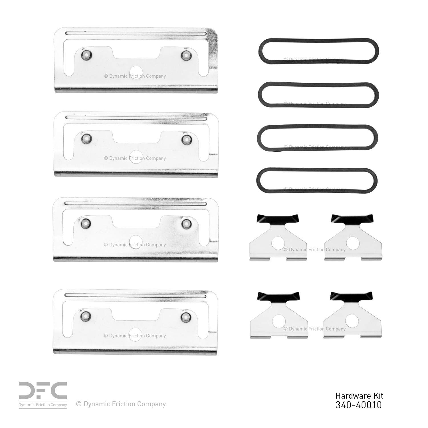 Dynamic Friction Company Disc Brake Hardware Kit  top view frsport 340-40010