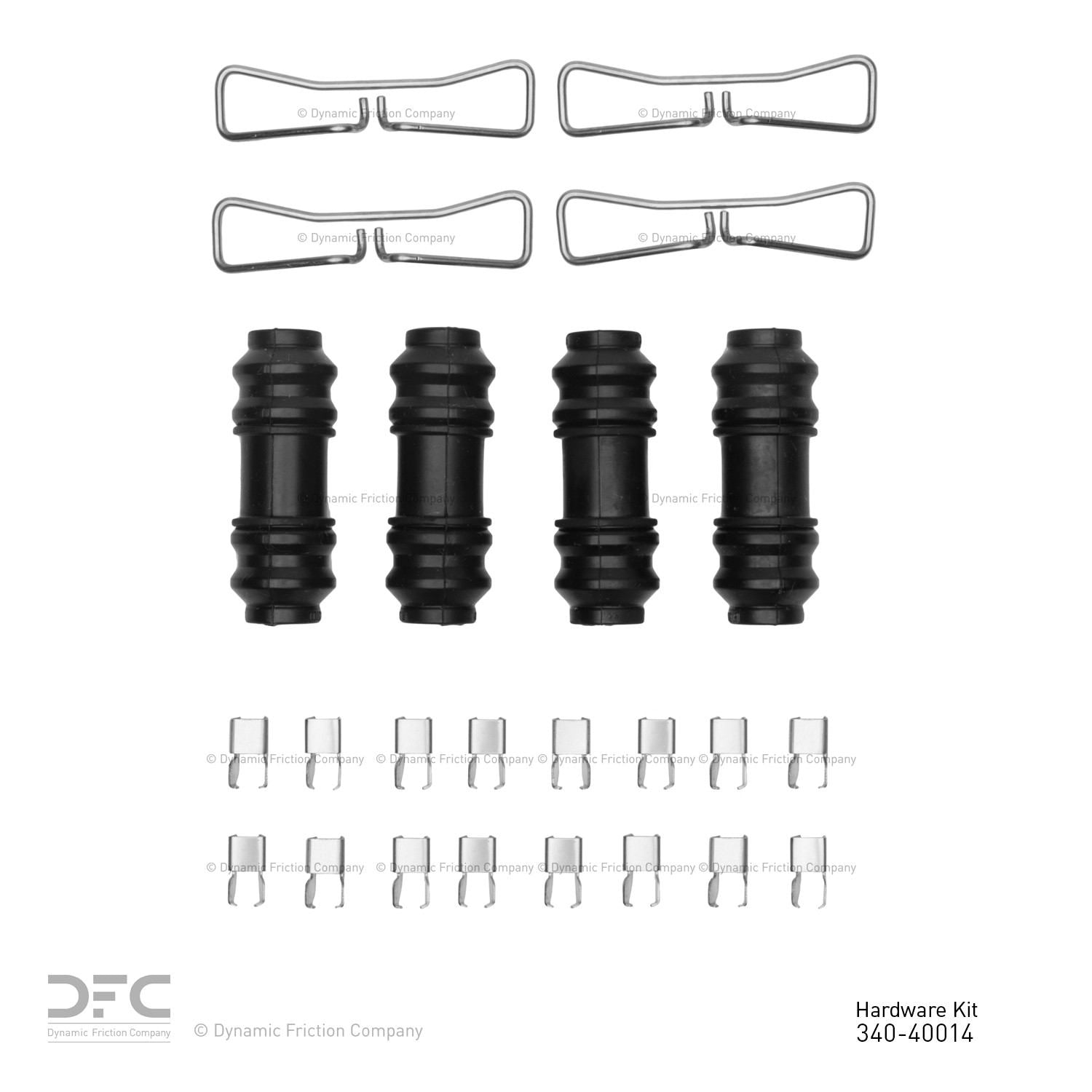 Dynamic Friction Company Disc Brake Hardware Kit  top view frsport 340-40014