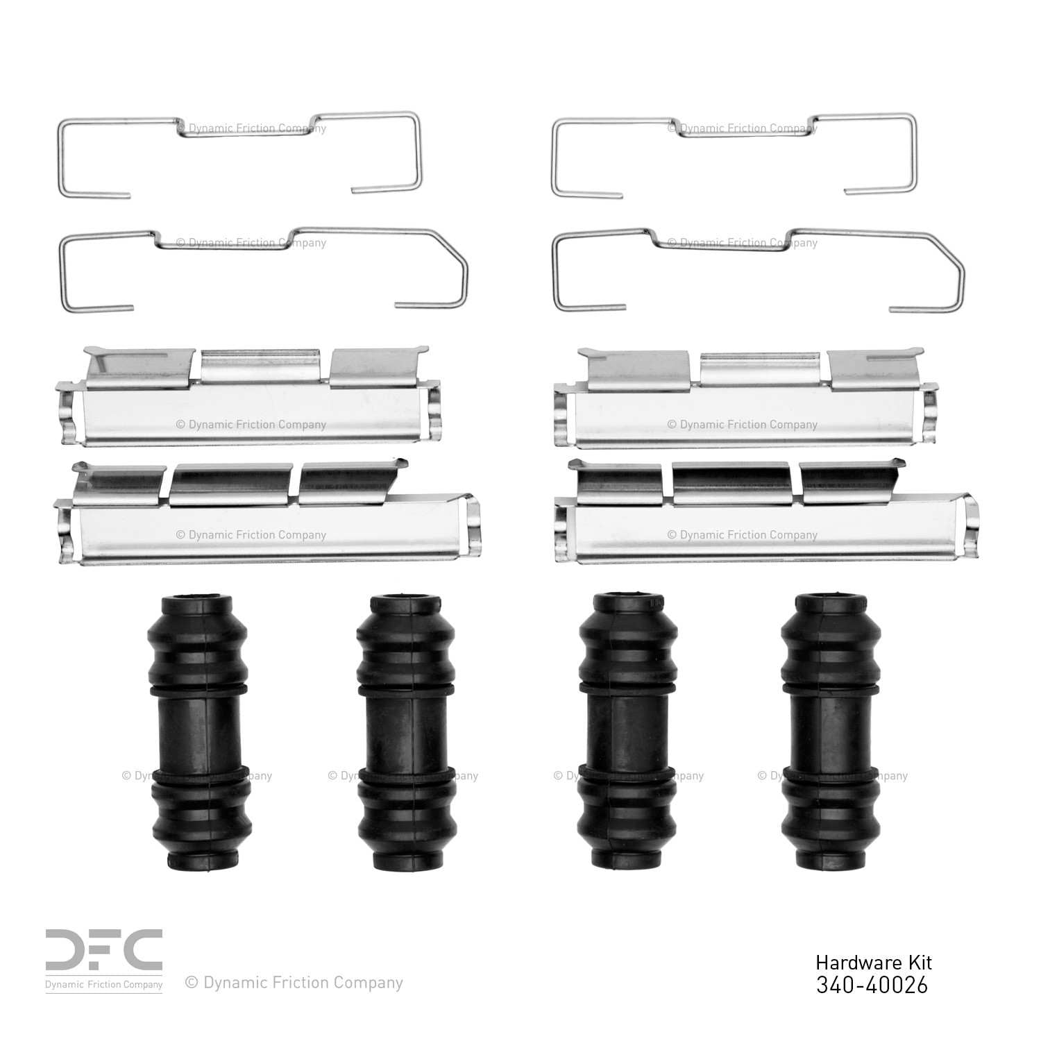 Dynamic Friction Company Disc Brake Hardware Kit  top view frsport 340-40026