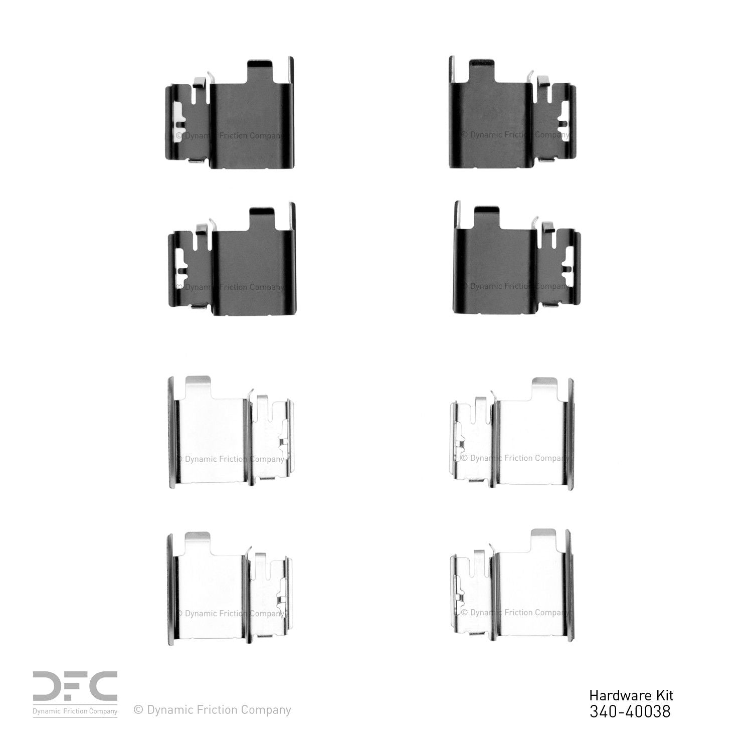 Dynamic Friction Company Disc Brake Hardware Kit  top view frsport 340-40038