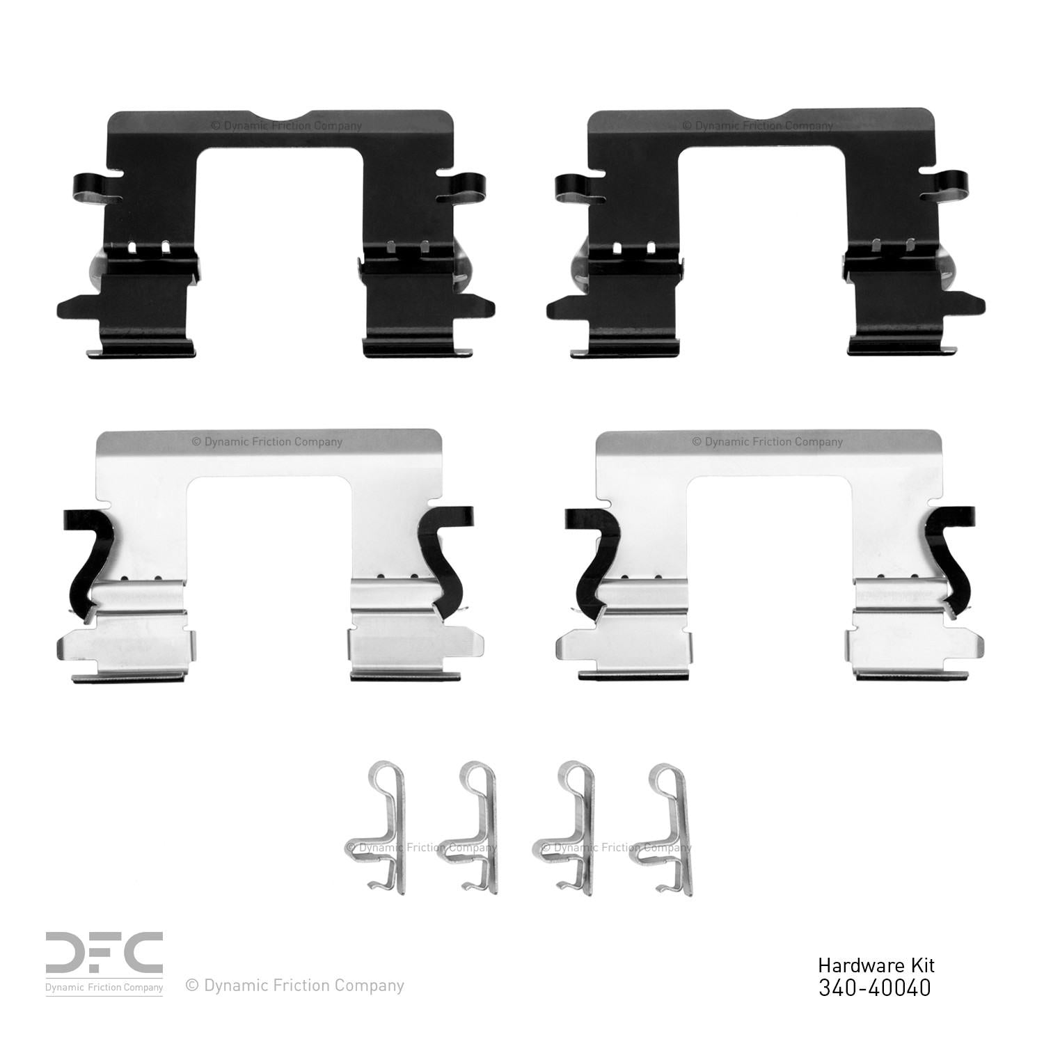 Dynamic Friction Company Disc Brake Hardware Kit  top view frsport 340-40040