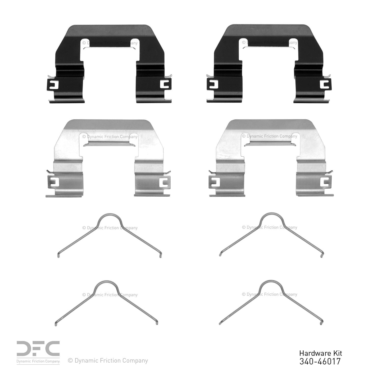 Dynamic Friction Company Disc Brake Hardware Kit  top view frsport 340-46017