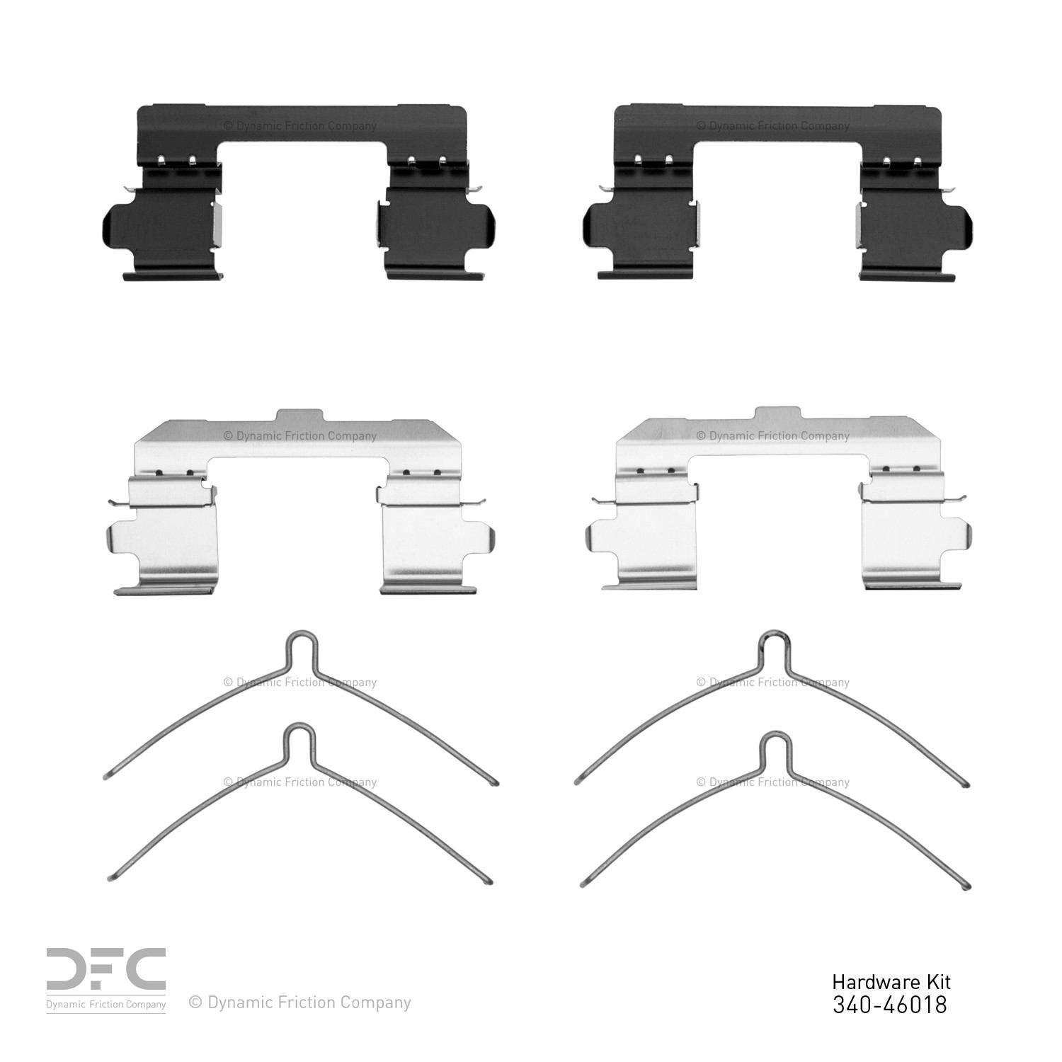 Dynamic Friction Company Disc Brake Hardware Kit  top view frsport 340-46018