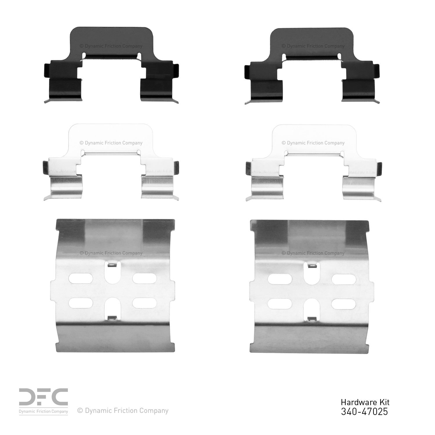 Dynamic Friction Company Disc Brake Hardware Kit  top view frsport 340-47025