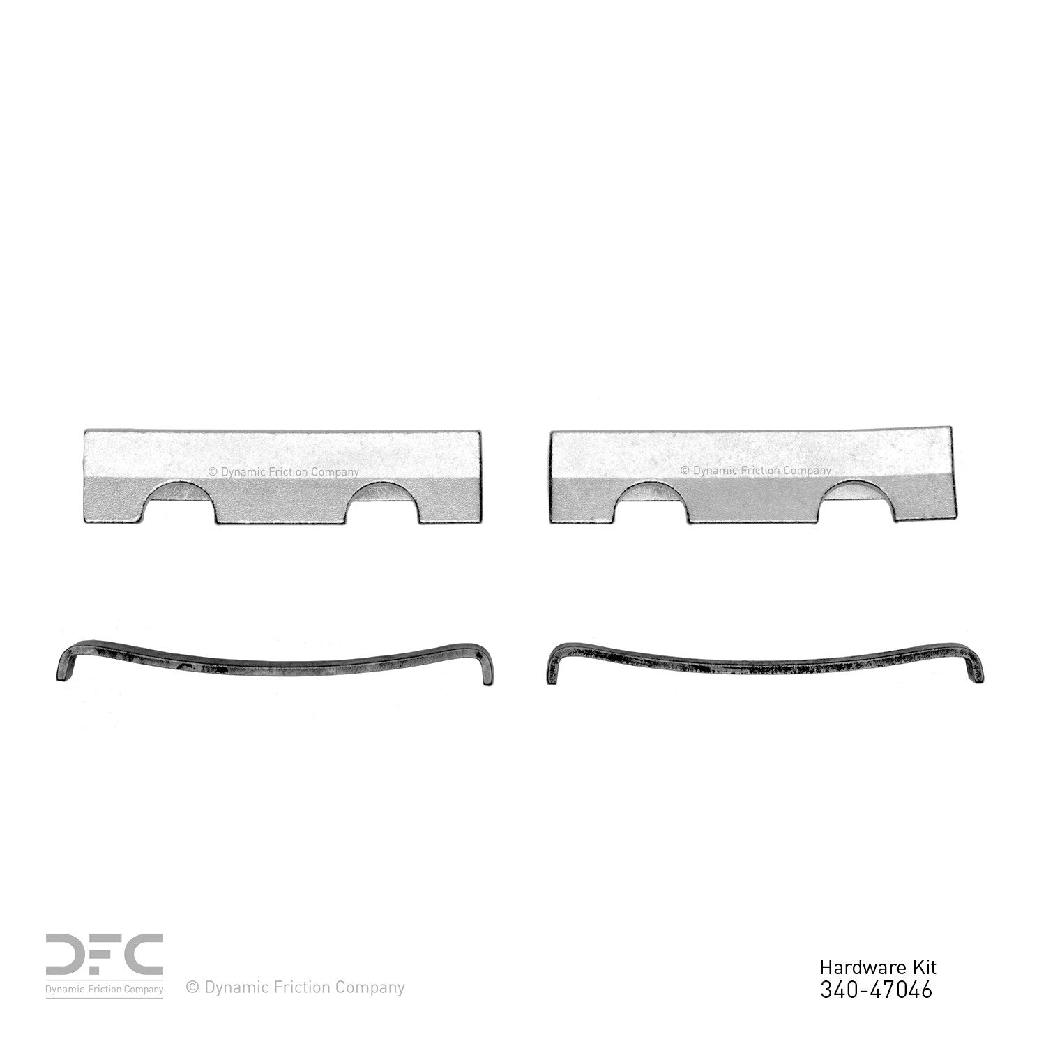 Dynamic Friction Company Disc Brake Hardware Kit  top view frsport 340-47046