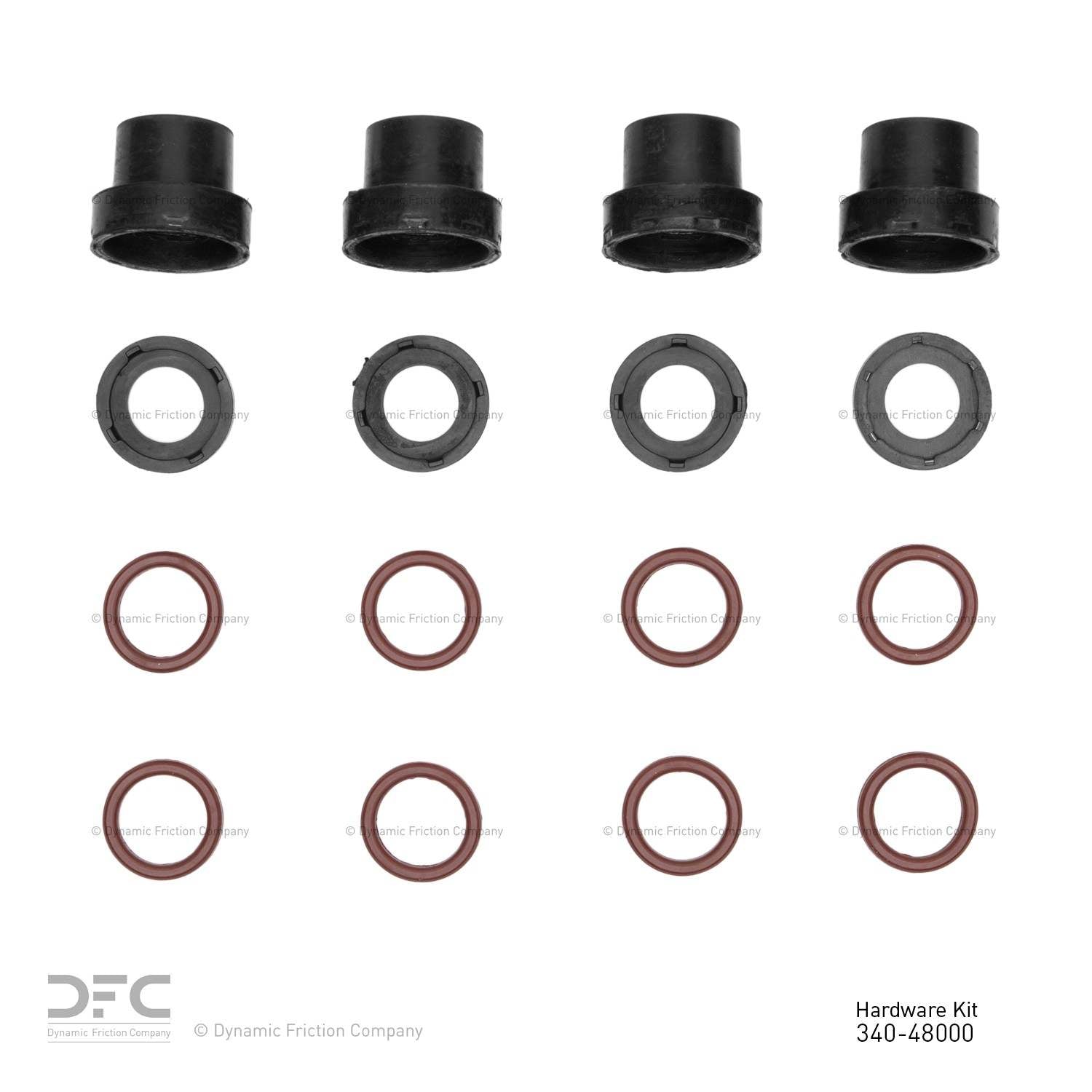 Dynamic Friction Company Disc Brake Hardware Kit  top view frsport 340-48000