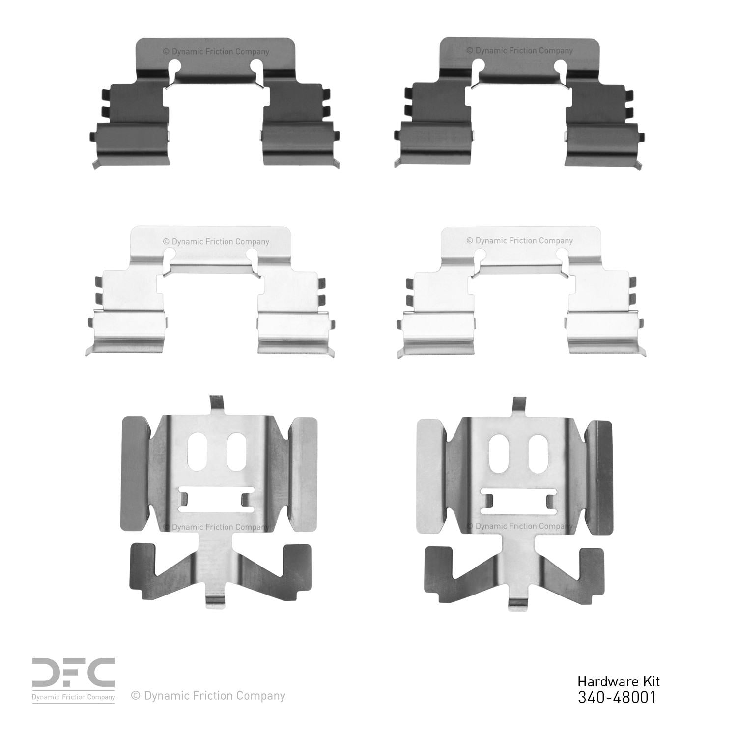 Dynamic Friction Company Disc Brake Hardware Kit  top view frsport 340-48001