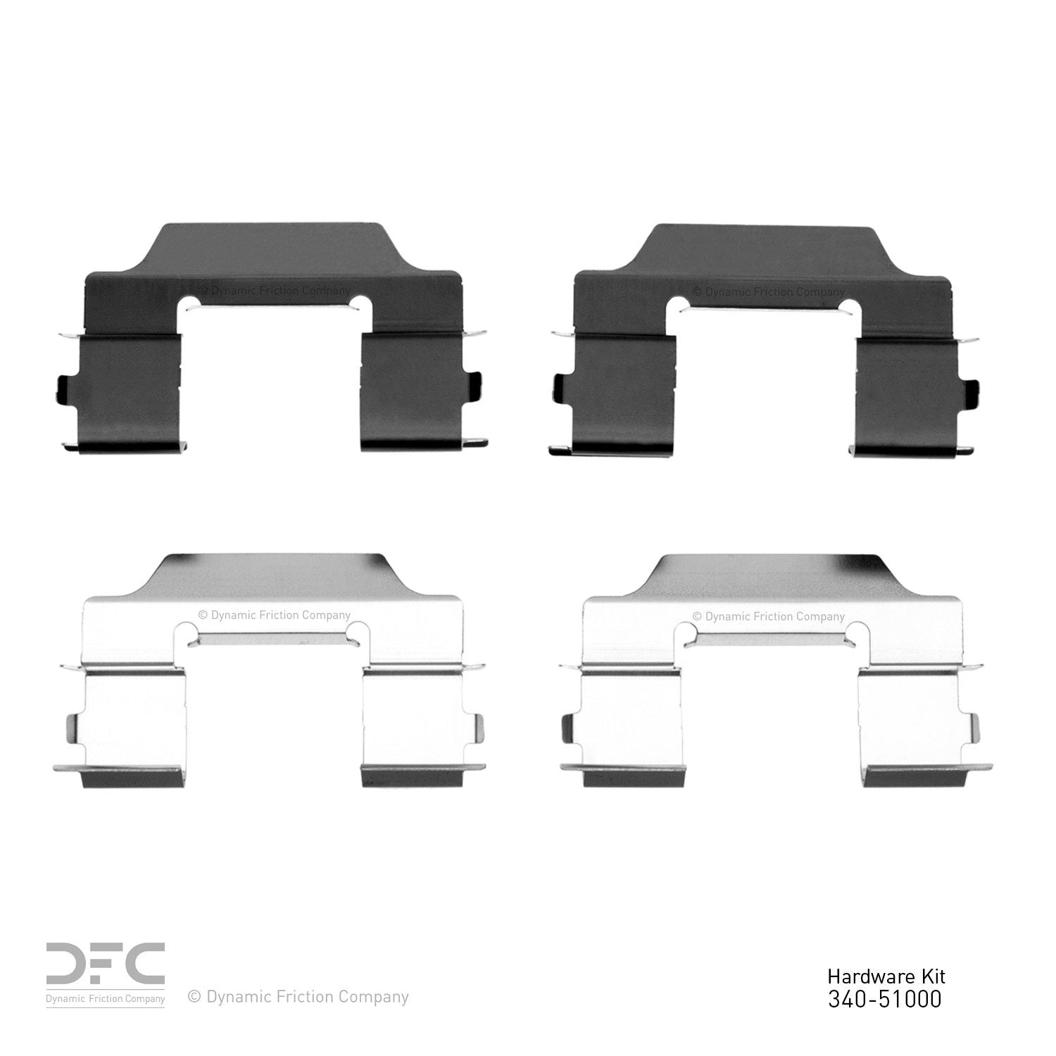 Dynamic Friction Company Disc Brake Hardware Kit  top view frsport 340-51000