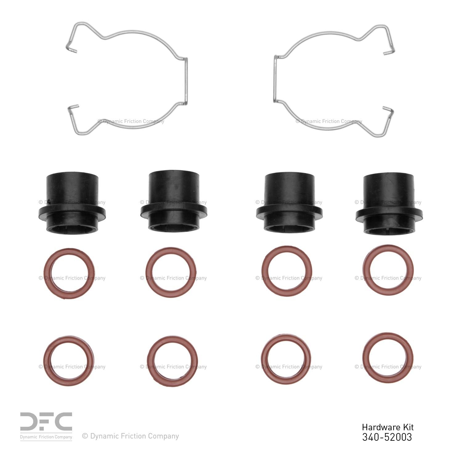 Dynamic Friction Company Disc Brake Hardware Kit  top view frsport 340-52003