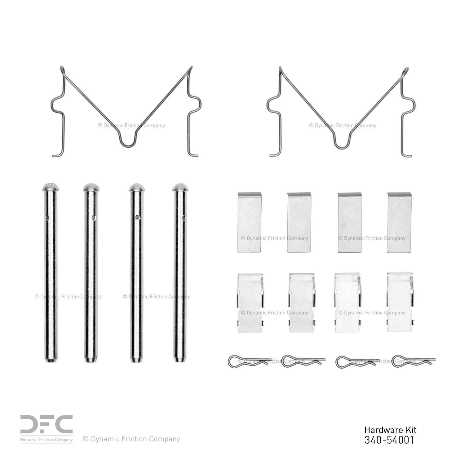 Dynamic Friction Company Disc Brake Hardware Kit  top view frsport 340-54001