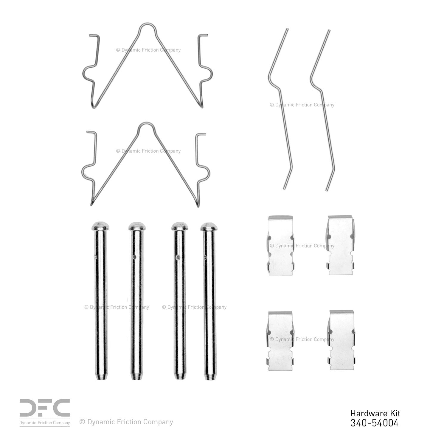 Dynamic Friction Company Disc Brake Hardware Kit  top view frsport 340-54004