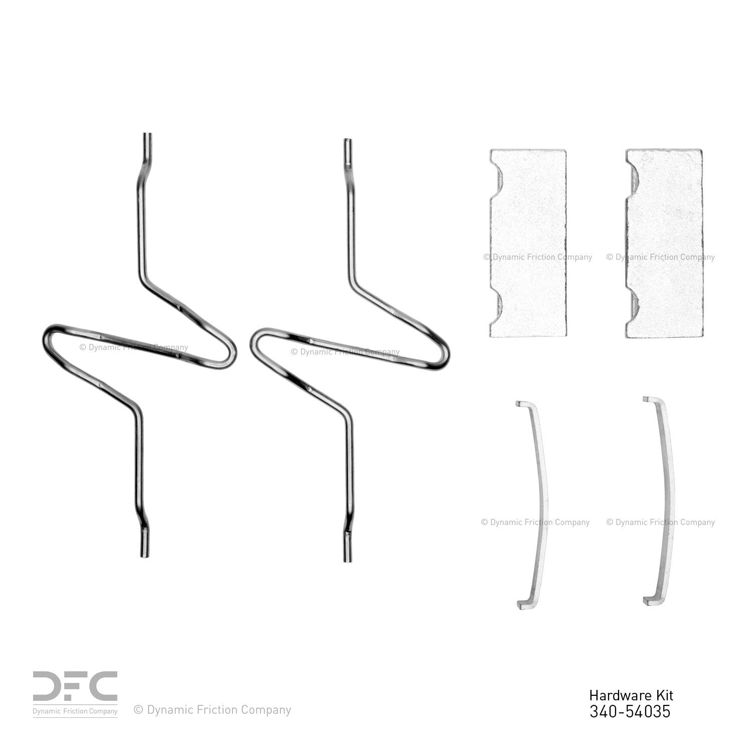 Dynamic Friction Company Disc Brake Hardware Kit  top view frsport 340-54035