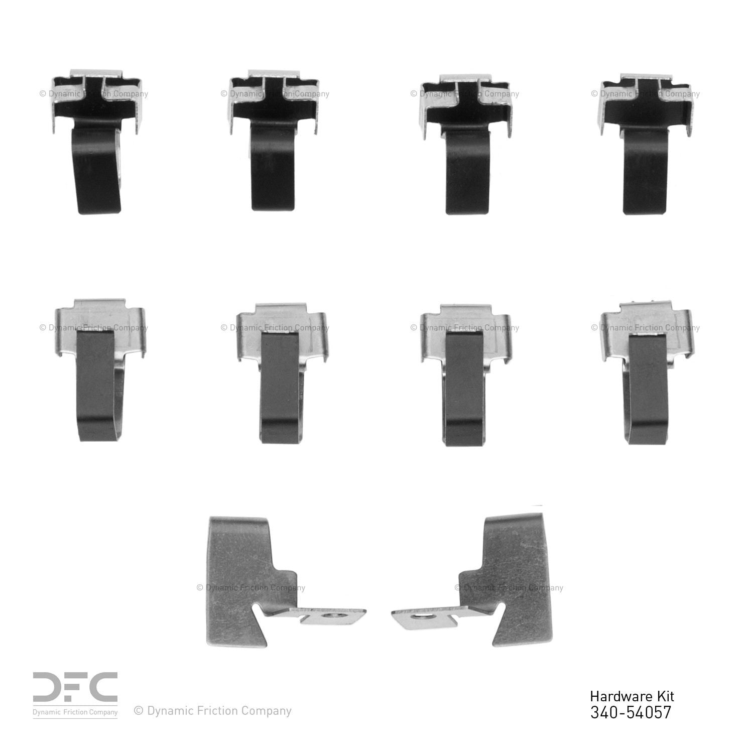 Dynamic Friction Company Disc Brake Hardware Kit  top view frsport 340-54057