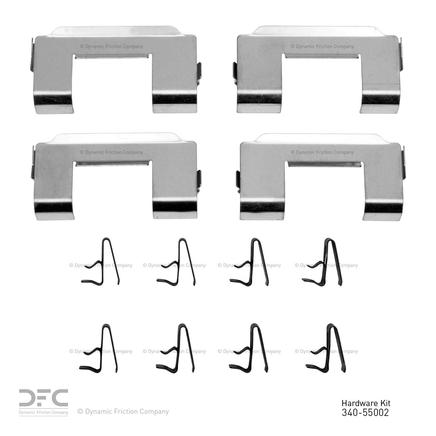 Dynamic Friction Company Disc Brake Hardware Kit  top view frsport 340-55002