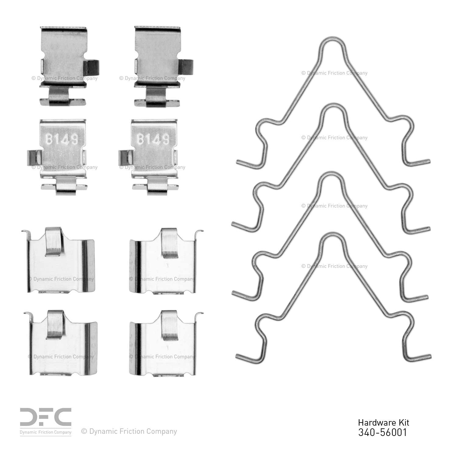 Dynamic Friction Company Disc Brake Hardware Kit  top view frsport 340-56001