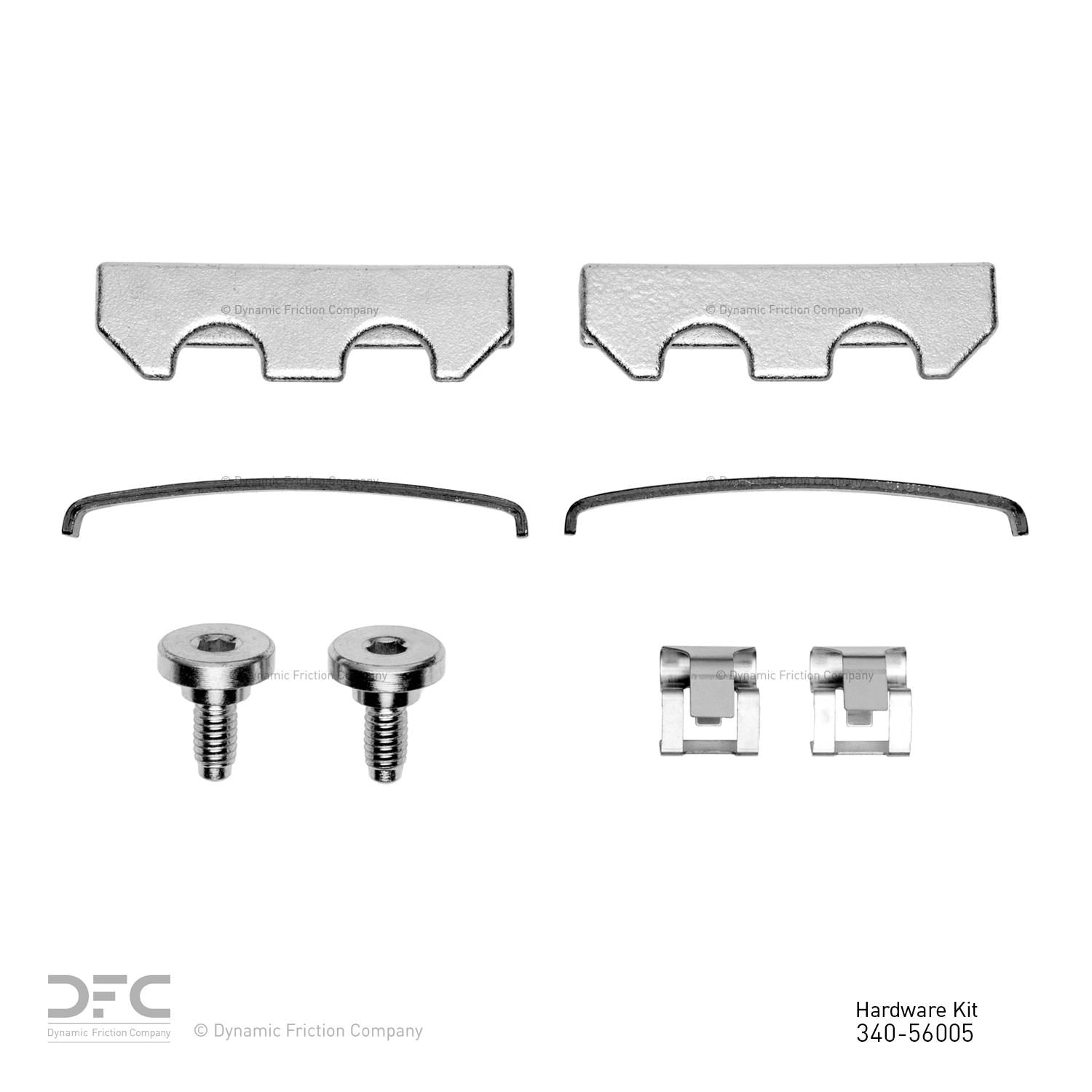 Dynamic Friction Company Disc Brake Hardware Kit  top view frsport 340-56005