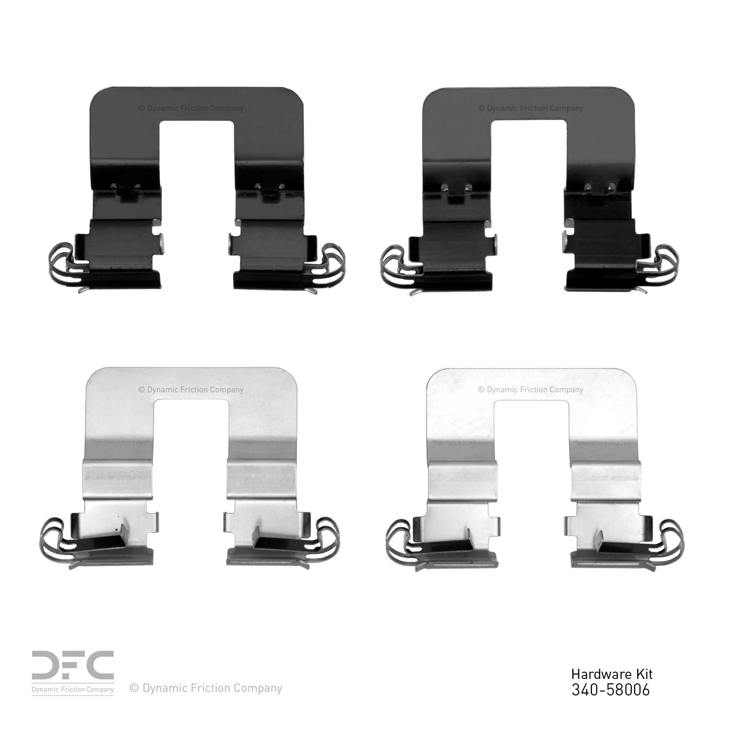 Dynamic Friction Company Disc Brake Hardware Kit  top view frsport 340-58006