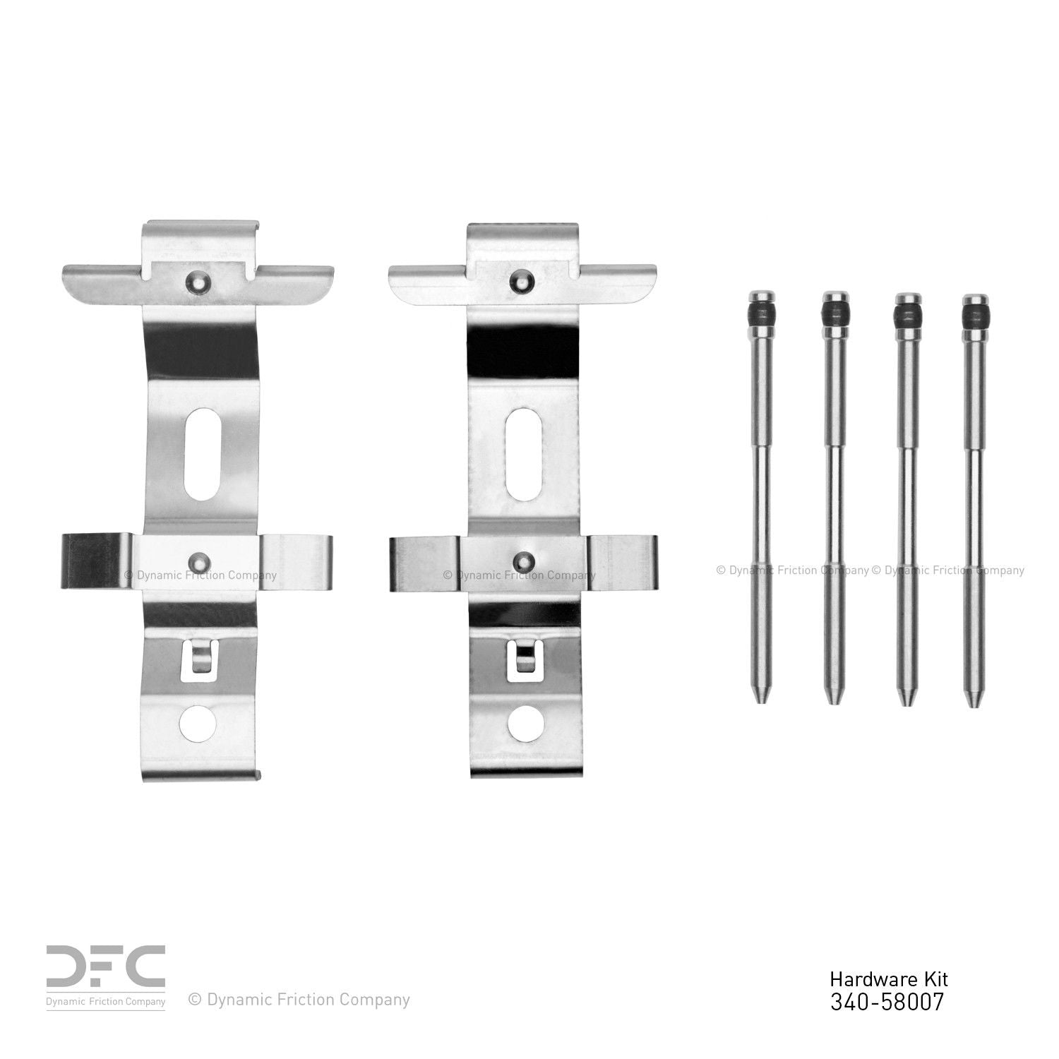 Dynamic Friction Company Disc Brake Hardware Kit  top view frsport 340-58007